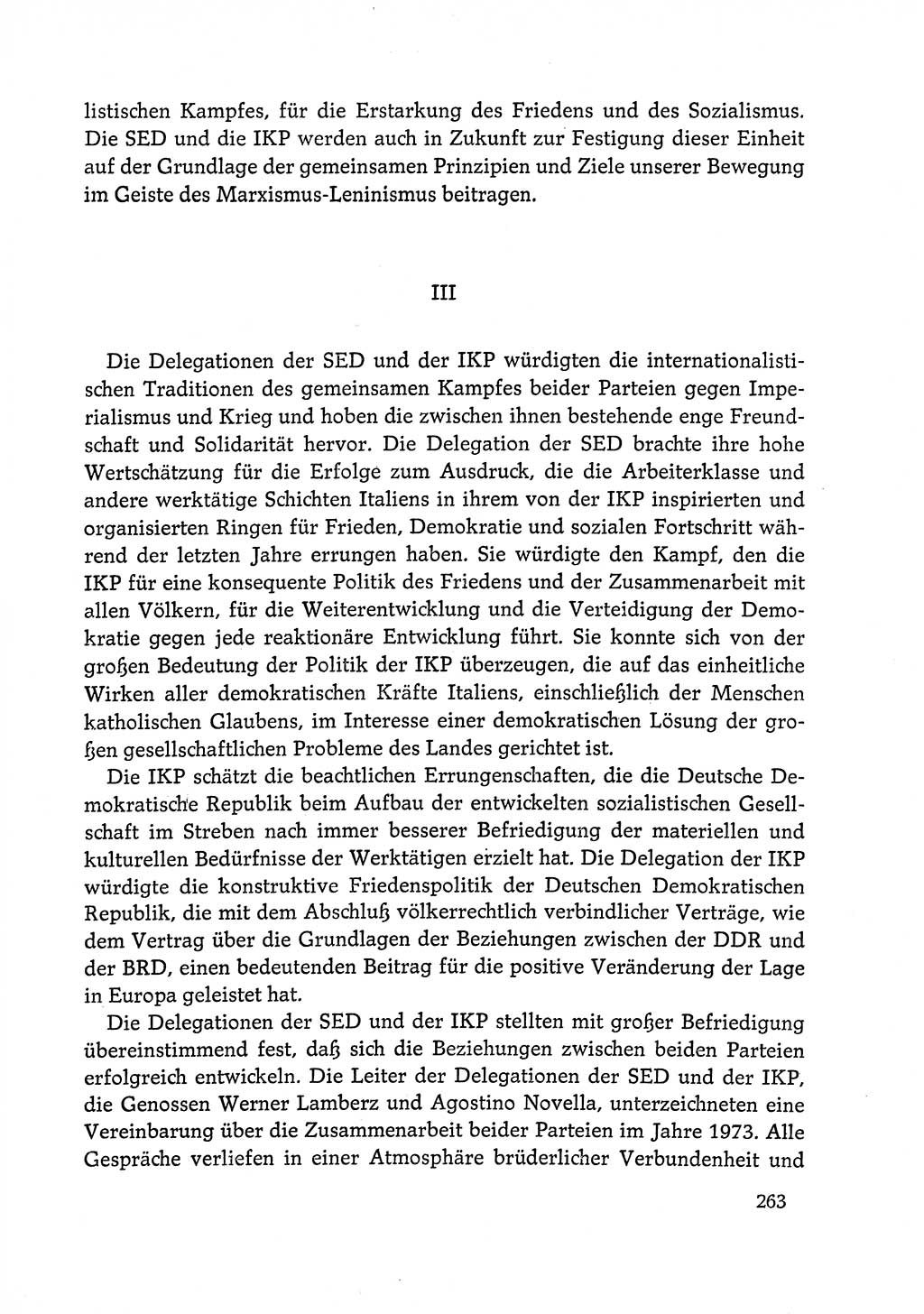 Dokumente der Sozialistischen Einheitspartei Deutschlands (SED) [Deutsche Demokratische Republik (DDR)] 1972-1973, Seite 263 (Dok. SED DDR 1972-1973, S. 263)