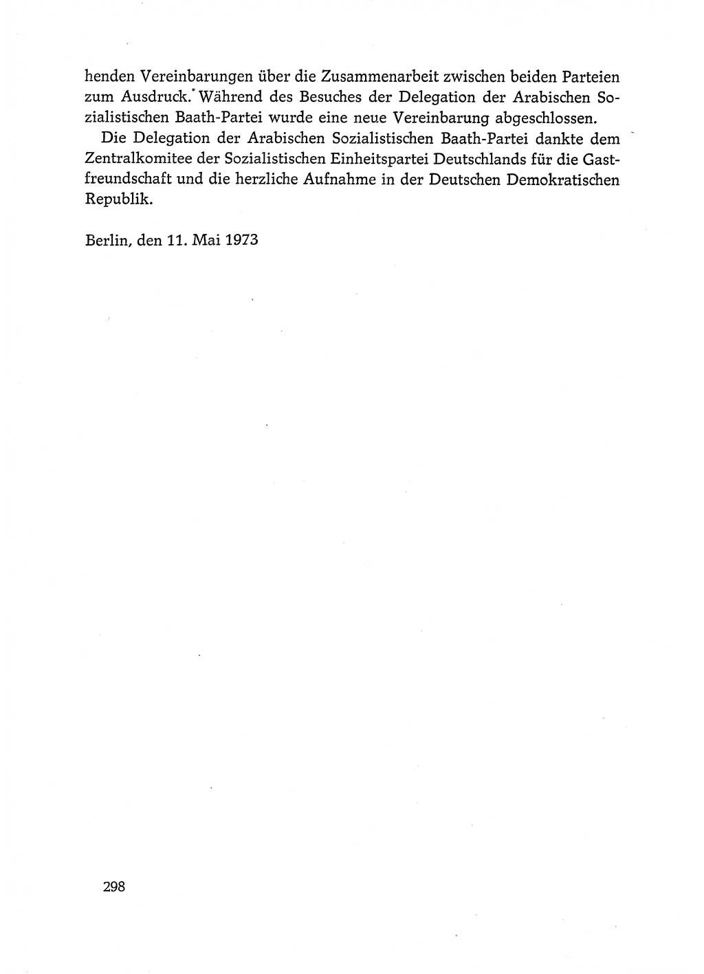 Dokumente der Sozialistischen Einheitspartei Deutschlands (SED) [Deutsche Demokratische Republik (DDR)] 1972-1973, Seite 298 (Dok. SED DDR 1972-1973, S. 298)