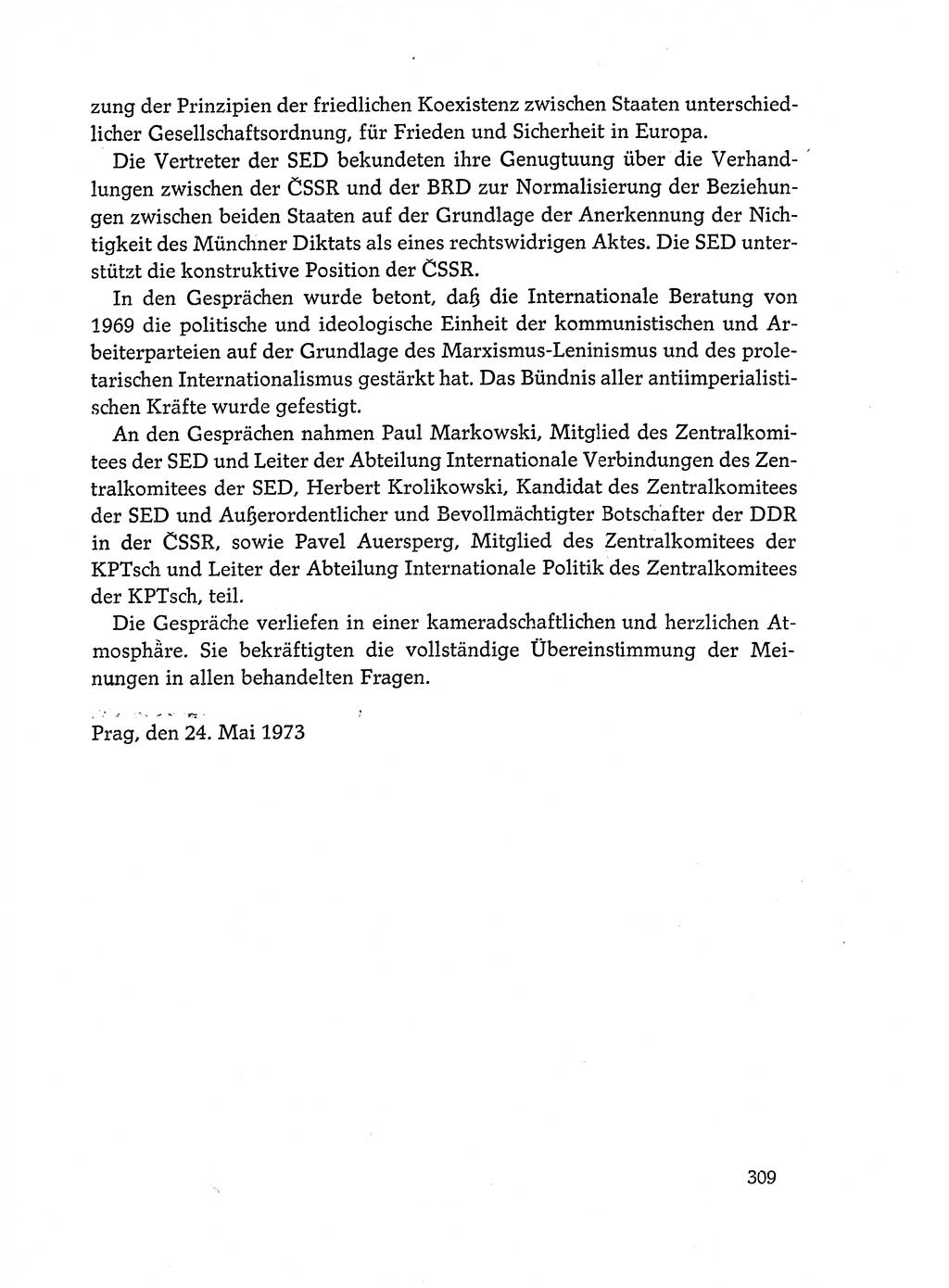 Dokumente der Sozialistischen Einheitspartei Deutschlands (SED) [Deutsche Demokratische Republik (DDR)] 1972-1973, Seite 309 (Dok. SED DDR 1972-1973, S. 309)