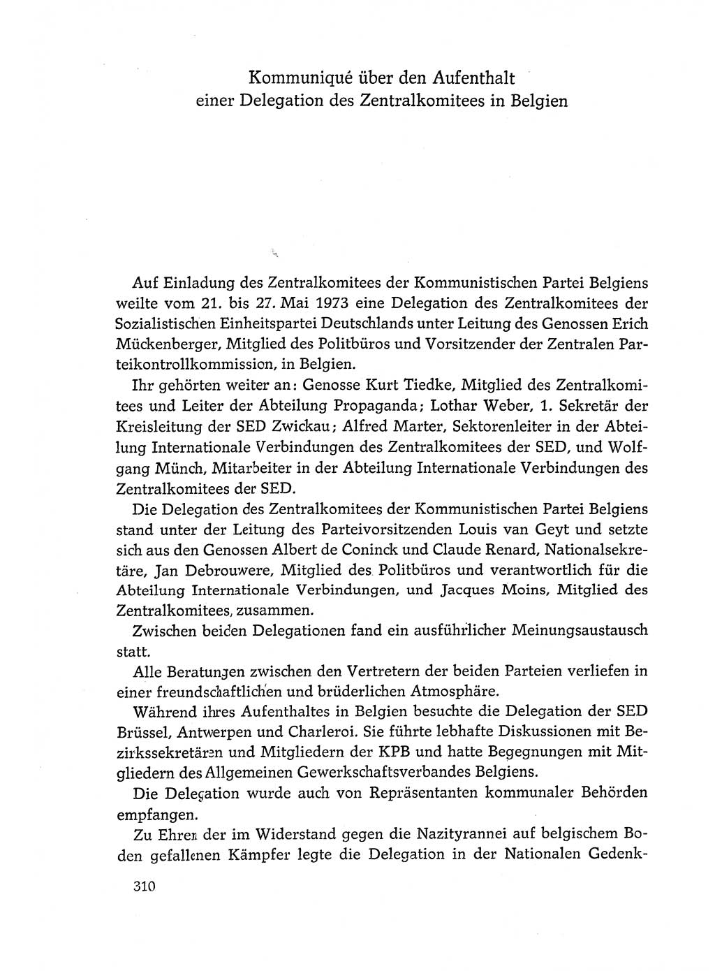 Dokumente der Sozialistischen Einheitspartei Deutschlands (SED) [Deutsche Demokratische Republik (DDR)] 1972-1973, Seite 310 (Dok. SED DDR 1972-1973, S. 310)