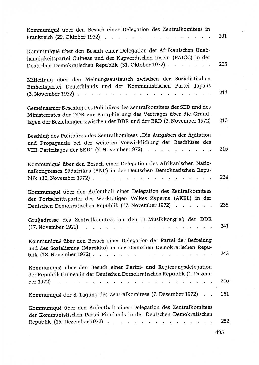 Dokumente der Sozialistischen Einheitspartei Deutschlands (SED) [Deutsche Demokratische Republik (DDR)] 1972-1973, Seite 495 (Dok. SED DDR 1972-1973, S. 495)