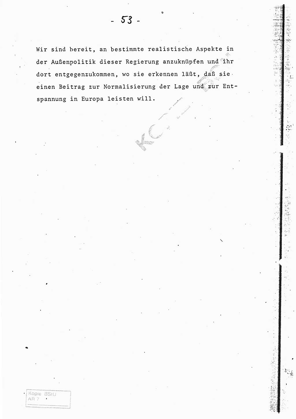 Referat (Entwurf) des Genossen Minister (Generaloberst Erich Mielke) auf der Dienstkonferenz 1972, Ministerium für Staatssicherheit (MfS) [Deutsche Demokratische Republik (DDR)], Der Minister, Geheime Verschlußsache (GVS) 008-150/72, Berlin 25.2.1972, Seite 53 (Ref. Entw. DK MfS DDR Min. GVS 008-150/72 1972, S. 53)