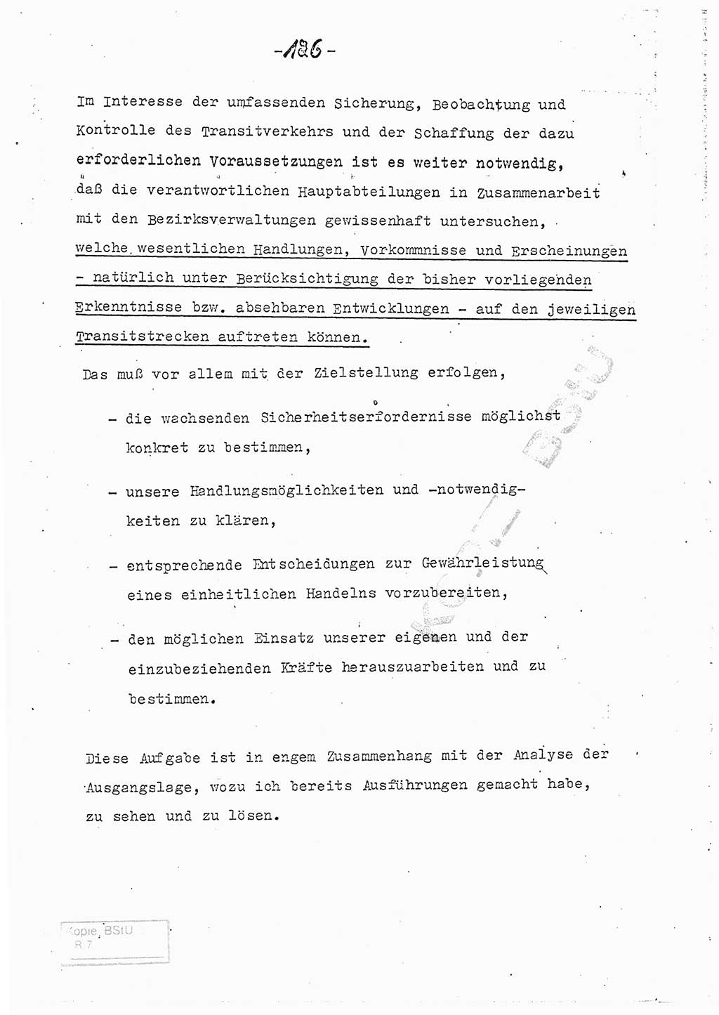 Referat (Entwurf) des Genossen Minister (Generaloberst Erich Mielke) auf der Dienstkonferenz 1972, Ministerium für Staatssicherheit (MfS) [Deutsche Demokratische Republik (DDR)], Der Minister, Geheime Verschlußsache (GVS) 008-150/72, Berlin 25.2.1972, Seite 126 (Ref. Entw. DK MfS DDR Min. GVS 008-150/72 1972, S. 126)