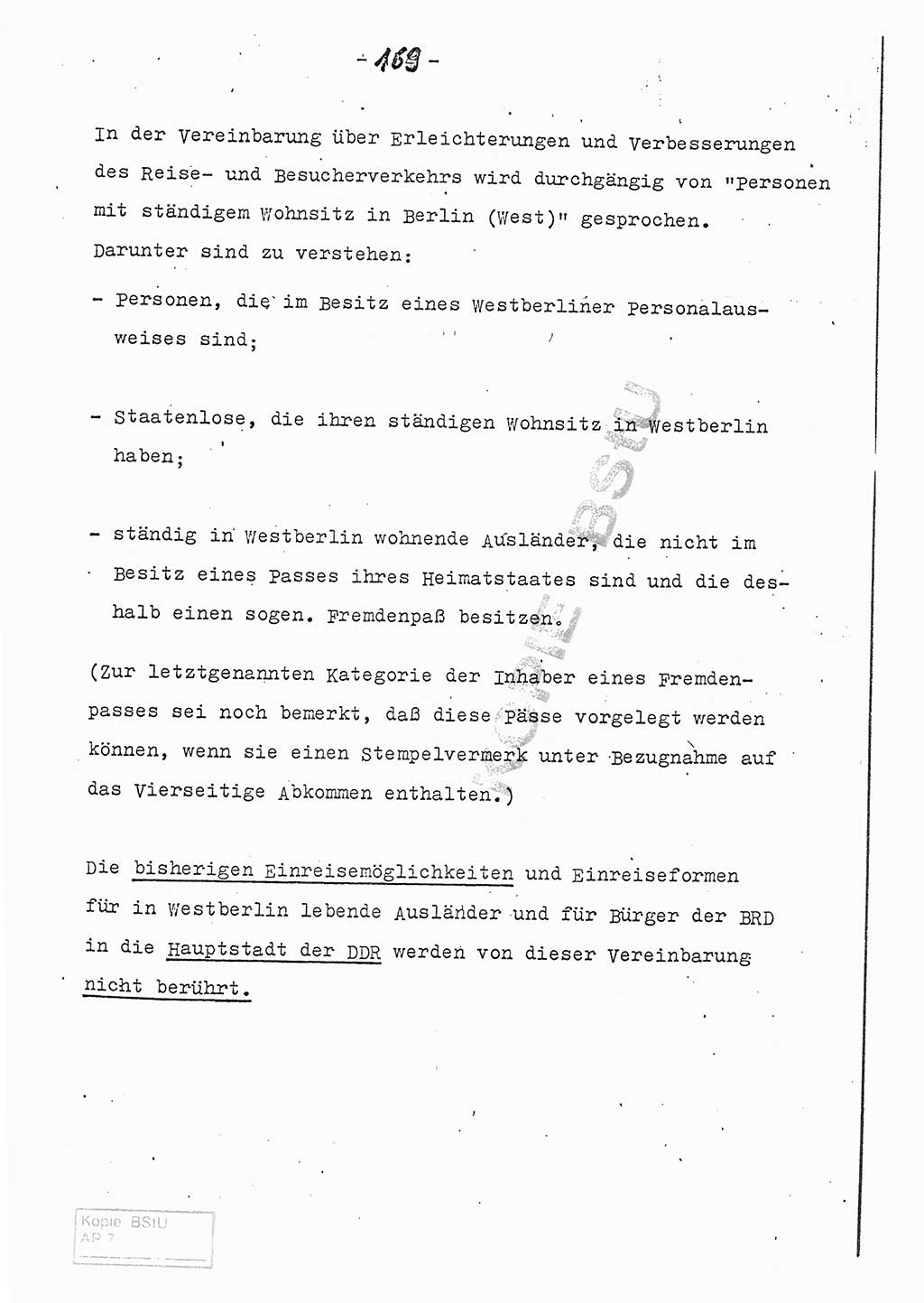 Referat (Entwurf) des Genossen Minister (Generaloberst Erich Mielke) auf der Dienstkonferenz 1972, Ministerium für Staatssicherheit (MfS) [Deutsche Demokratische Republik (DDR)], Der Minister, Geheime Verschlußsache (GVS) 008-150/72, Berlin 25.2.1972, Seite 169 (Ref. Entw. DK MfS DDR Min. GVS 008-150/72 1972, S. 169)