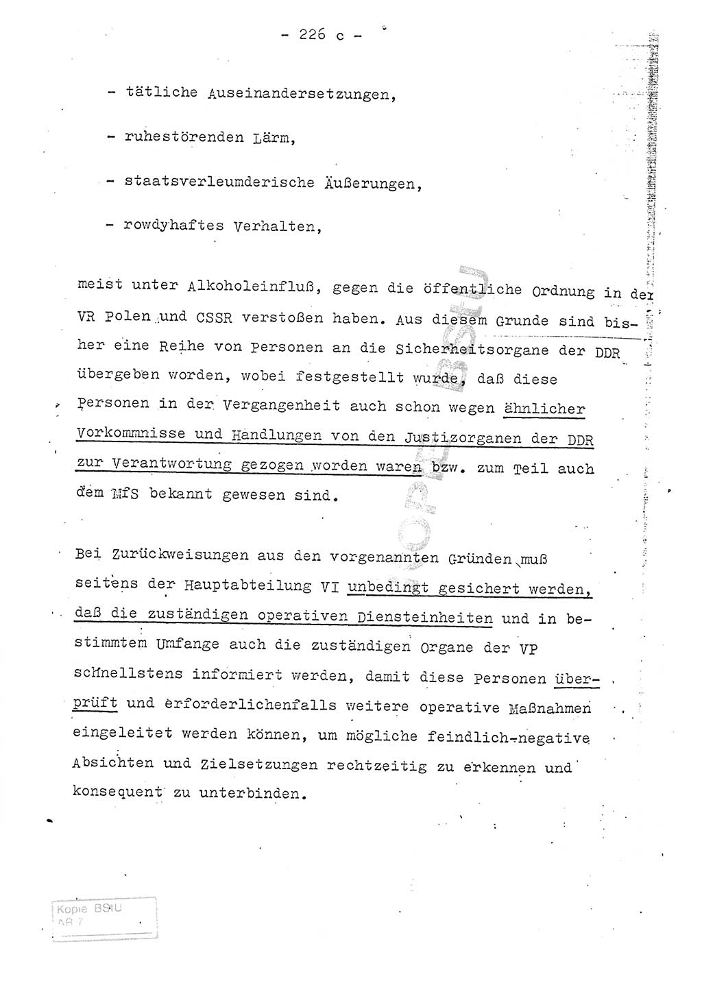 Referat (Entwurf) des Genossen Minister (Generaloberst Erich Mielke) auf der Dienstkonferenz 1972, Ministerium für Staatssicherheit (MfS) [Deutsche Demokratische Republik (DDR)], Der Minister, Geheime Verschlußsache (GVS) 008-150/72, Berlin 25.2.1972, Seite 226/3 (Ref. Entw. DK MfS DDR Min. GVS 008-150/72 1972, S. 226/3)