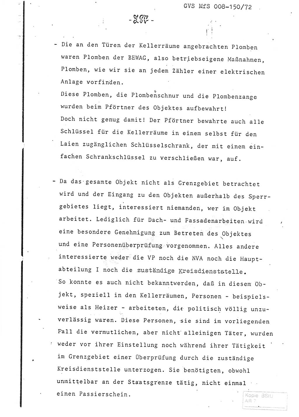 Referat (Entwurf) des Genossen Minister (Generaloberst Erich Mielke) auf der Dienstkonferenz 1972, Ministerium für Staatssicherheit (MfS) [Deutsche Demokratische Republik (DDR)], Der Minister, Geheime Verschlußsache (GVS) 008-150/72, Berlin 25.2.1972, Seite 287 (Ref. Entw. DK MfS DDR Min. GVS 008-150/72 1972, S. 287)
