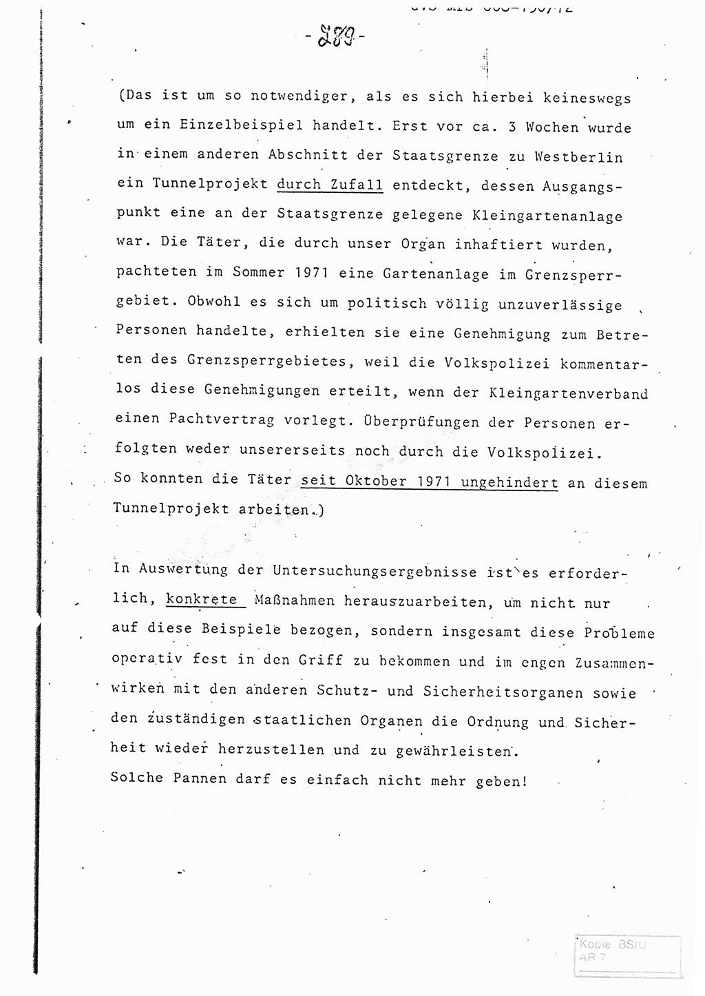 Referat (Entwurf) des Genossen Minister (Generaloberst Erich Mielke) auf der Dienstkonferenz 1972, Ministerium für Staatssicherheit (MfS) [Deutsche Demokratische Republik (DDR)], Der Minister, Geheime Verschlußsache (GVS) 008-150/72, Berlin 25.2.1972, Seite 289 (Ref. Entw. DK MfS DDR Min. GVS 008-150/72 1972, S. 289)