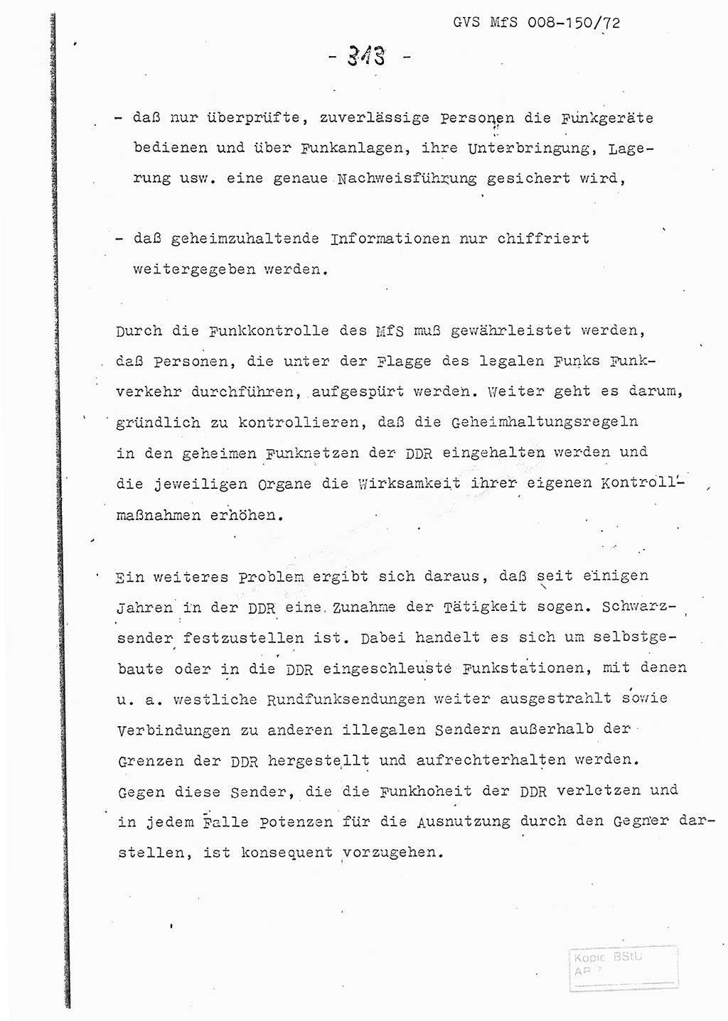 Referat (Entwurf) des Genossen Minister (Generaloberst Erich Mielke) auf der Dienstkonferenz 1972, Ministerium für Staatssicherheit (MfS) [Deutsche Demokratische Republik (DDR)], Der Minister, Geheime Verschlußsache (GVS) 008-150/72, Berlin 25.2.1972, Seite 313 (Ref. Entw. DK MfS DDR Min. GVS 008-150/72 1972, S. 313)