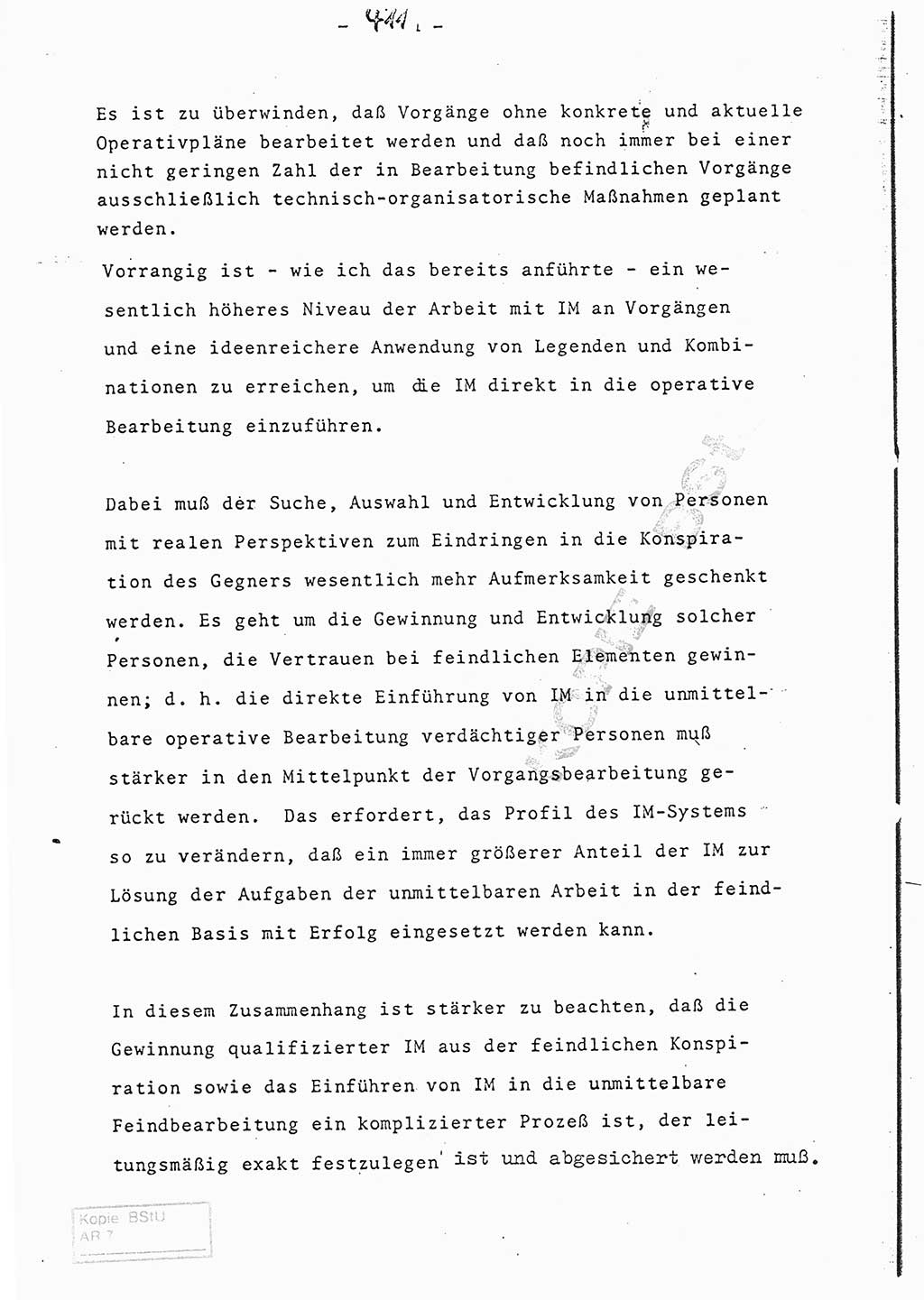 Referat (Entwurf) des Genossen Minister (Generaloberst Erich Mielke) auf der Dienstkonferenz 1972, Ministerium für Staatssicherheit (MfS) [Deutsche Demokratische Republik (DDR)], Der Minister, Geheime Verschlußsache (GVS) 008-150/72, Berlin 25.2.1972, Seite 411 (Ref. Entw. DK MfS DDR Min. GVS 008-150/72 1972, S. 411)