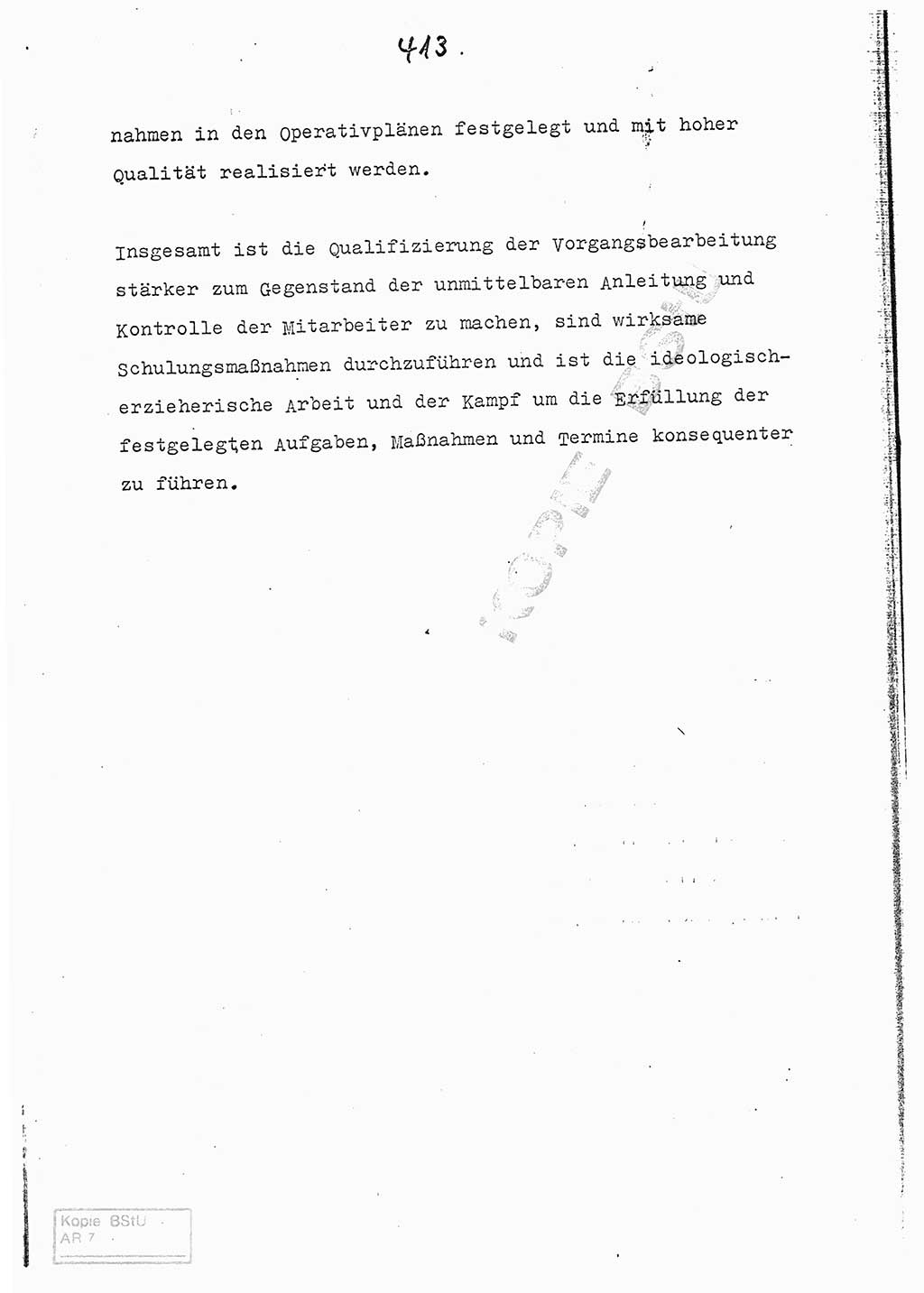 Referat (Entwurf) des Genossen Minister (Generaloberst Erich Mielke) auf der Dienstkonferenz 1972, Ministerium für Staatssicherheit (MfS) [Deutsche Demokratische Republik (DDR)], Der Minister, Geheime Verschlußsache (GVS) 008-150/72, Berlin 25.2.1972, Seite 413 (Ref. Entw. DK MfS DDR Min. GVS 008-150/72 1972, S. 413)