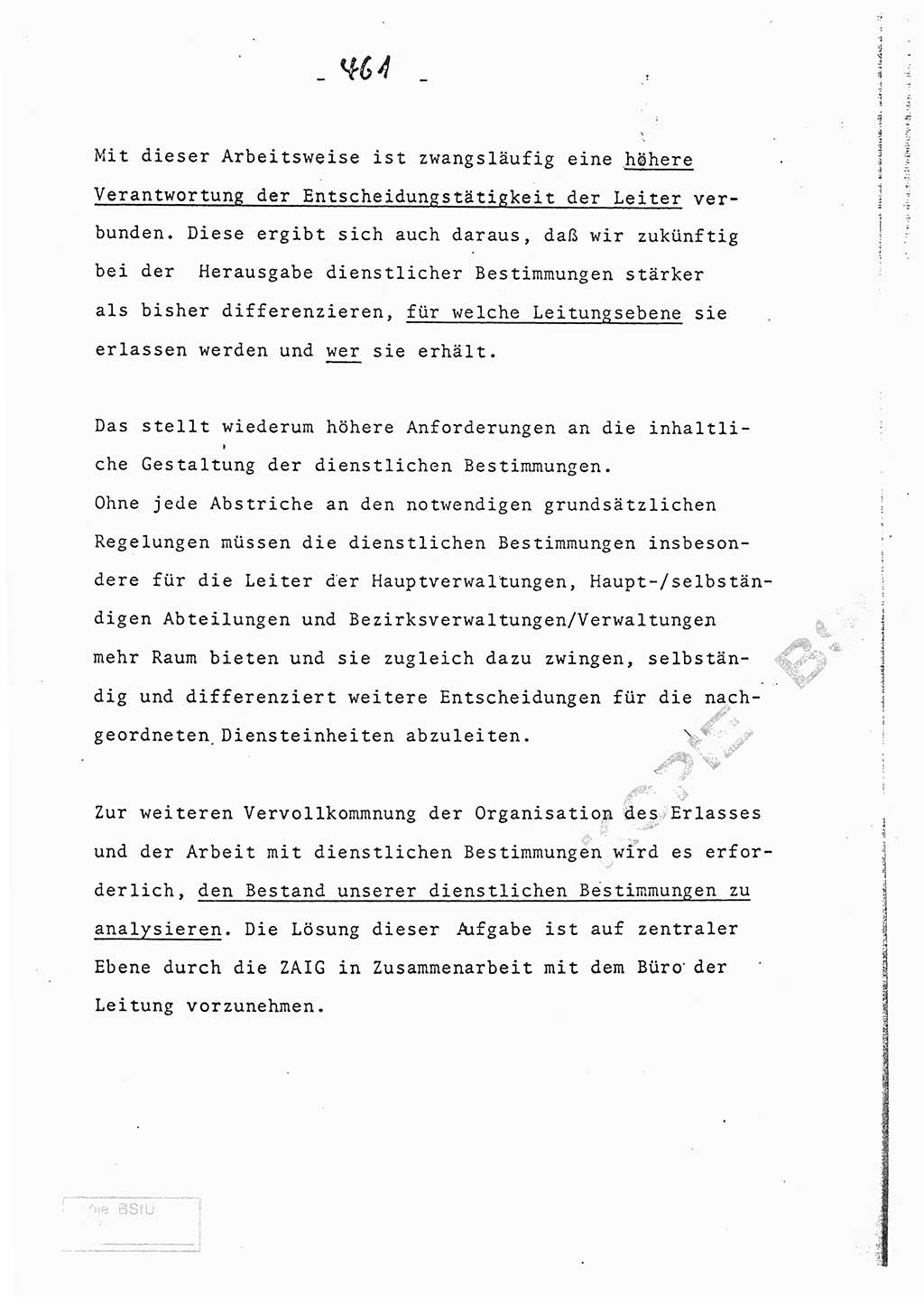 Referat (Entwurf) des Genossen Minister (Generaloberst Erich Mielke) auf der Dienstkonferenz 1972, Ministerium für Staatssicherheit (MfS) [Deutsche Demokratische Republik (DDR)], Der Minister, Geheime Verschlußsache (GVS) 008-150/72, Berlin 25.2.1972, Seite 461 (Ref. Entw. DK MfS DDR Min. GVS 008-150/72 1972, S. 461)