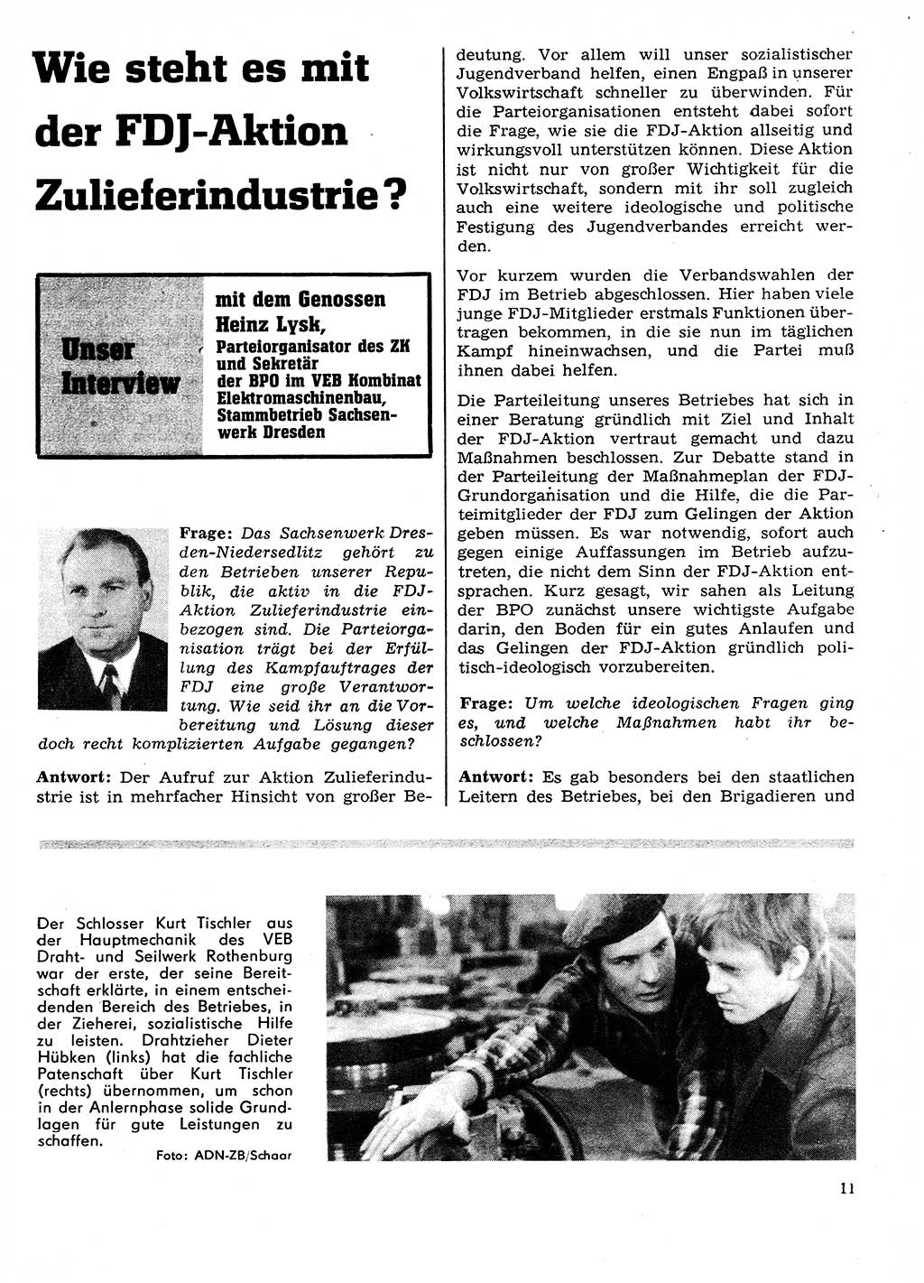 Neuer Weg (NW), Organ des Zentralkomitees (ZK) der SED (Sozialistische Einheitspartei Deutschlands) für Fragen des Parteilebens, 27. Jahrgang [Deutsche Demokratische Republik (DDR)] 1972, Seite 11 (NW ZK SED DDR 1972, S. 11)
