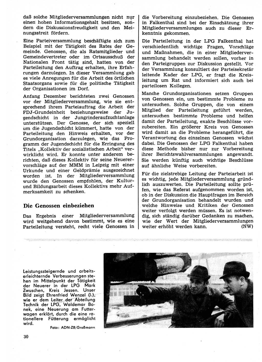 Neuer Weg (NW), Organ des Zentralkomitees (ZK) der SED (Sozialistische Einheitspartei Deutschlands) für Fragen des Parteilebens, 27. Jahrgang [Deutsche Demokratische Republik (DDR)] 1972, Seite 30 (NW ZK SED DDR 1972, S. 30)