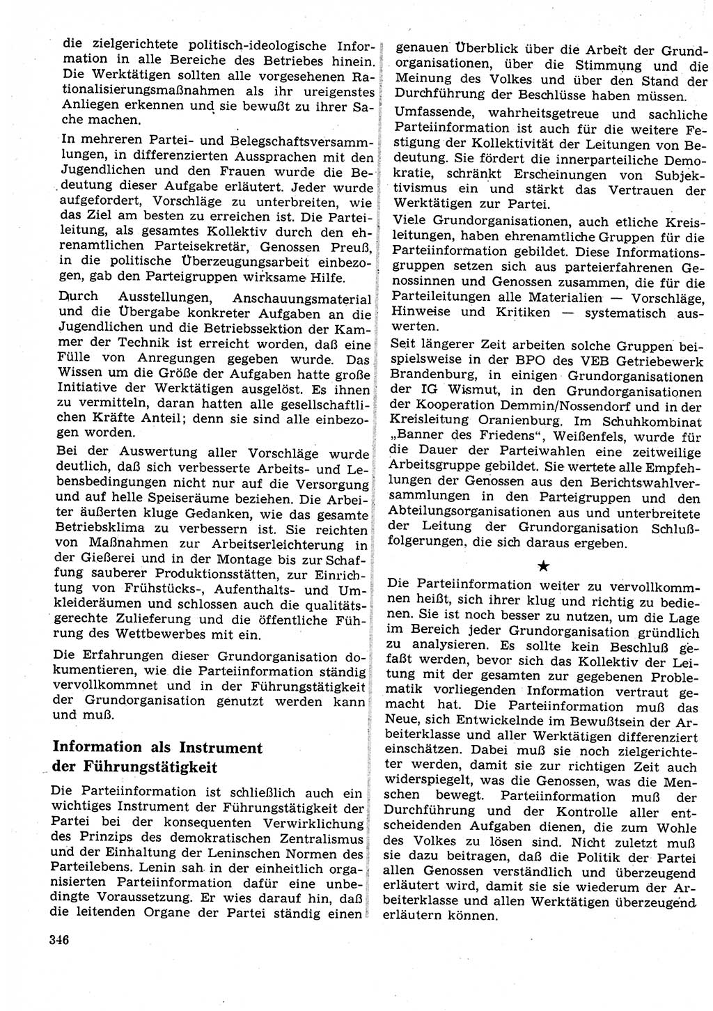 Neuer Weg (NW), Organ des Zentralkomitees (ZK) der SED (Sozialistische Einheitspartei Deutschlands) für Fragen des Parteilebens, 27. Jahrgang [Deutsche Demokratische Republik (DDR)] 1972, Seite 346 (NW ZK SED DDR 1972, S. 346)