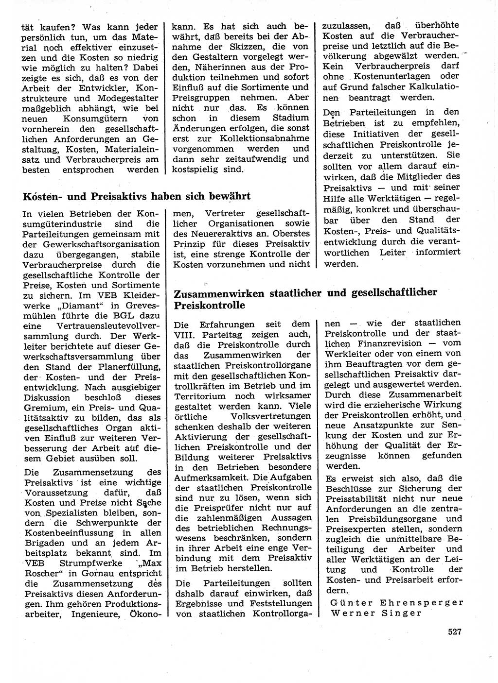 Neuer Weg (NW), Organ des Zentralkomitees (ZK) der SED (Sozialistische Einheitspartei Deutschlands) für Fragen des Parteilebens, 27. Jahrgang [Deutsche Demokratische Republik (DDR)] 1972, Seite 527 (NW ZK SED DDR 1972, S. 527)