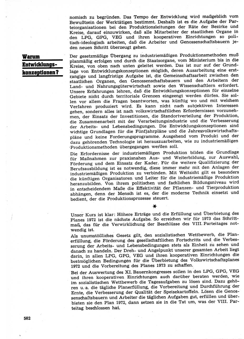 Neuer Weg (NW), Organ des Zentralkomitees (ZK) der SED (Sozialistische Einheitspartei Deutschlands) für Fragen des Parteilebens, 27. Jahrgang [Deutsche Demokratische Republik (DDR)] 1972, Seite 582 (NW ZK SED DDR 1972, S. 582)