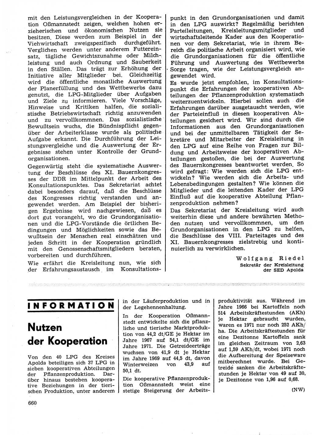 Neuer Weg (NW), Organ des Zentralkomitees (ZK) der SED (Sozialistische Einheitspartei Deutschlands) für Fragen des Parteilebens, 27. Jahrgang [Deutsche Demokratische Republik (DDR)] 1972, Seite 660 (NW ZK SED DDR 1972, S. 660)