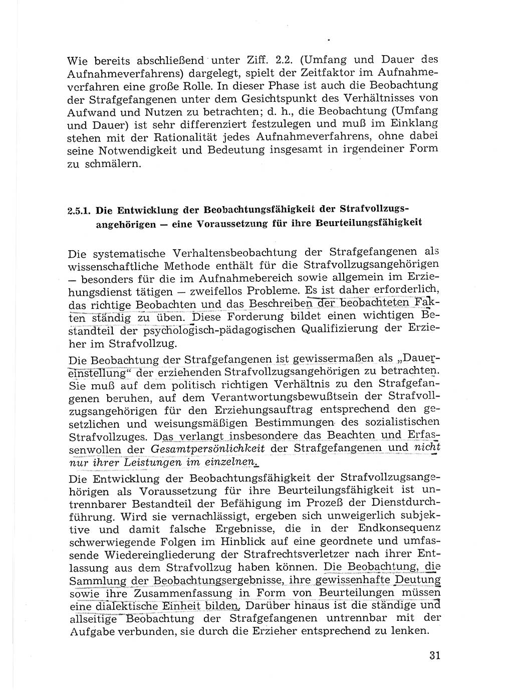 Sozialistischer Strafvollzug (SV) [Deutsche Demokratische Republik (DDR)] 1972, Seite 31 (Soz. SV DDR 1972, S. 31)