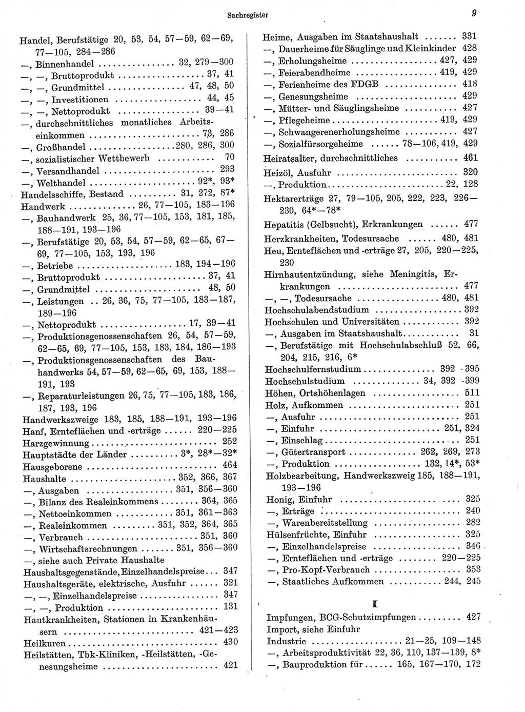 Statistisches Jahrbuch der Deutschen Demokratischen Republik (DDR) 1972, Seite 9 (Stat. Jb. DDR 1972, S. 9)