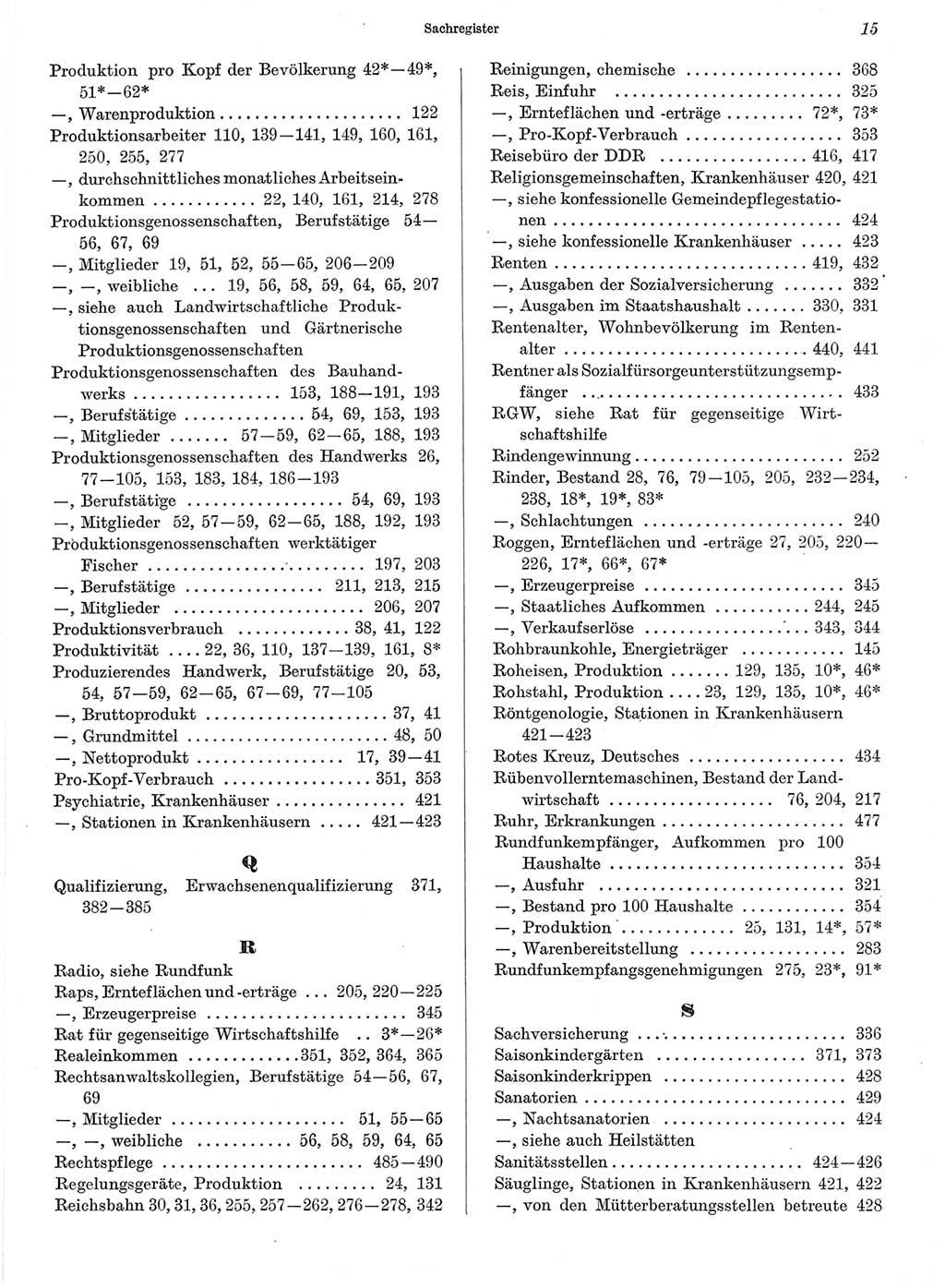 Statistisches Jahrbuch der Deutschen Demokratischen Republik (DDR) 1972, Seite 15 (Stat. Jb. DDR 1972, S. 15)