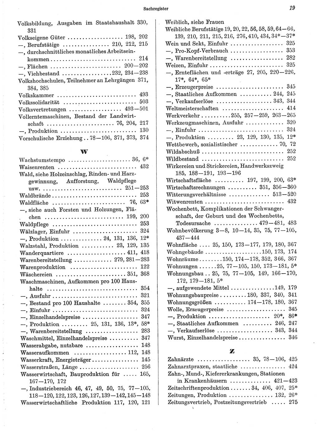 Statistisches Jahrbuch der Deutschen Demokratischen Republik (DDR) 1972, Seite 19 (Stat. Jb. DDR 1972, S. 19)