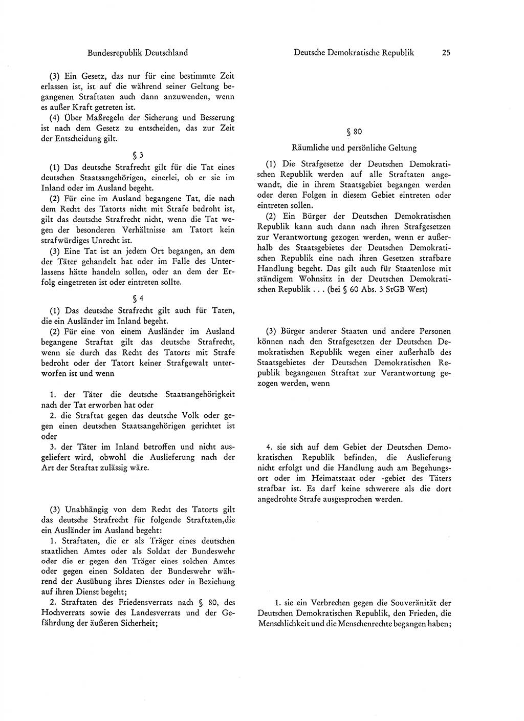 Strafgesetzgebung in Deutschland [Bundesrepublik Deutschland (BRD) und Deutsche Demokratische Republik (DDR)] 1972, Seite 25 (Str.-Ges. Dtl. StGB BRD DDR 1972, S. 25)