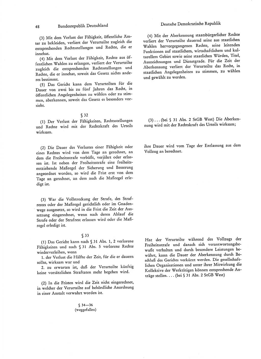 Strafgesetzgebung in Deutschland [Bundesrepublik Deutschland (BRD) und Deutsche Demokratische Republik (DDR)] 1972, Seite 48 (Str.-Ges. Dtl. StGB BRD DDR 1972, S. 48)