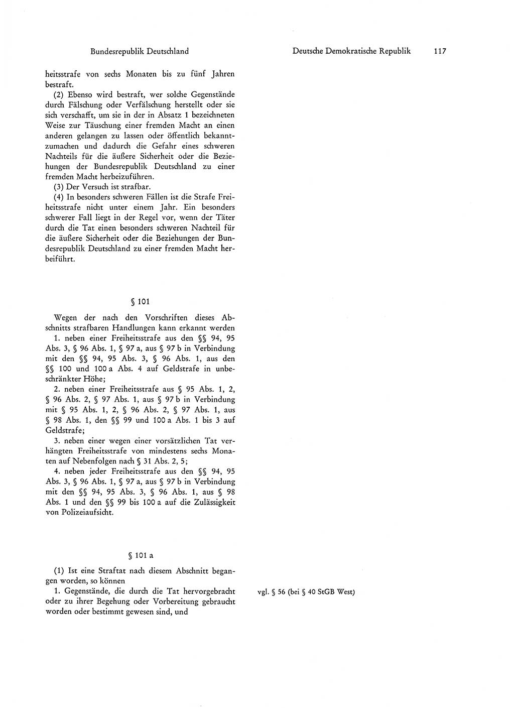 Strafgesetzgebung in Deutschland [Bundesrepublik Deutschland (BRD) und Deutsche Demokratische Republik (DDR)] 1972, Seite 117 (Str.-Ges. Dtl. StGB BRD DDR 1972, S. 117)