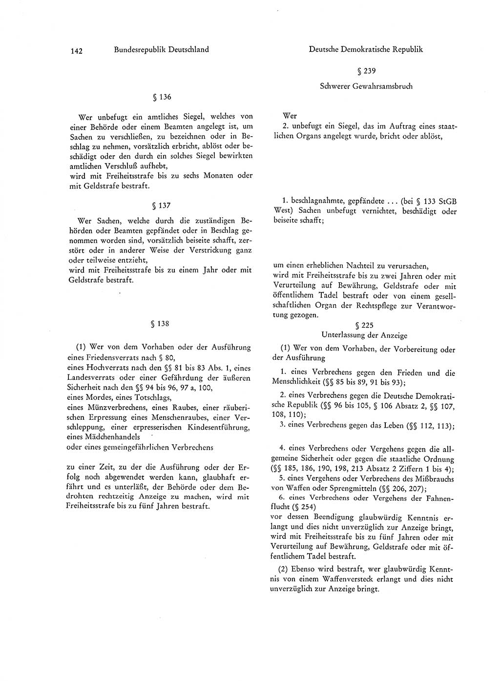 Strafgesetzgebung in Deutschland [Bundesrepublik Deutschland (BRD) und Deutsche Demokratische Republik (DDR)] 1972, Seite 142 (Str.-Ges. Dtl. StGB BRD DDR 1972, S. 142)