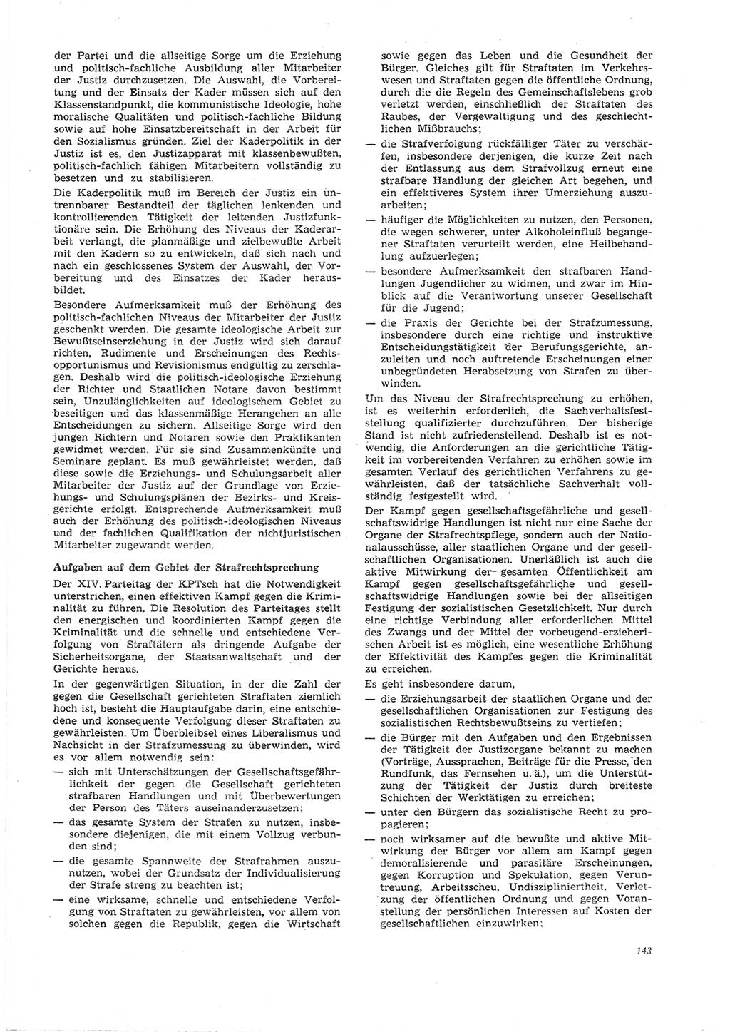 Neue Justiz (NJ), Zeitschrift für Recht und Rechtswissenschaft [Deutsche Demokratische Republik (DDR)], 26. Jahrgang 1972, Seite 143 (NJ DDR 1972, S. 143)