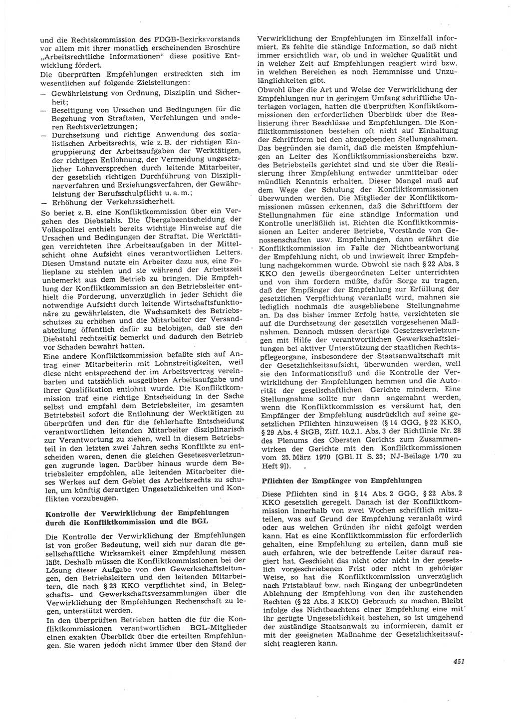 Neue Justiz (NJ), Zeitschrift für Recht und Rechtswissenschaft [Deutsche Demokratische Republik (DDR)], 26. Jahrgang 1972, Seite 451 (NJ DDR 1972, S. 451)