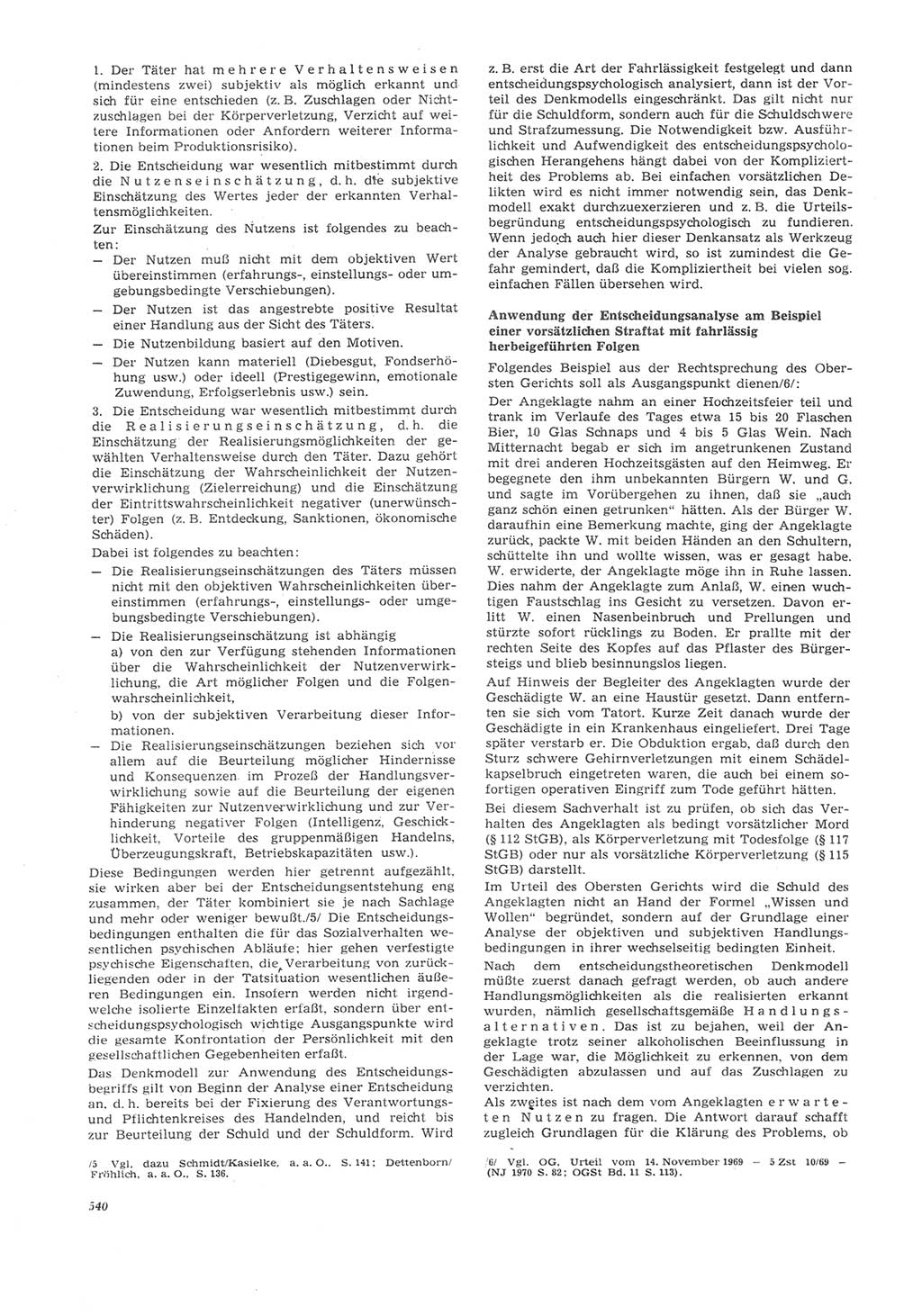 Neue Justiz (NJ), Zeitschrift für Recht und Rechtswissenschaft [Deutsche Demokratische Republik (DDR)], 26. Jahrgang 1972, Seite 540 (NJ DDR 1972, S. 540)