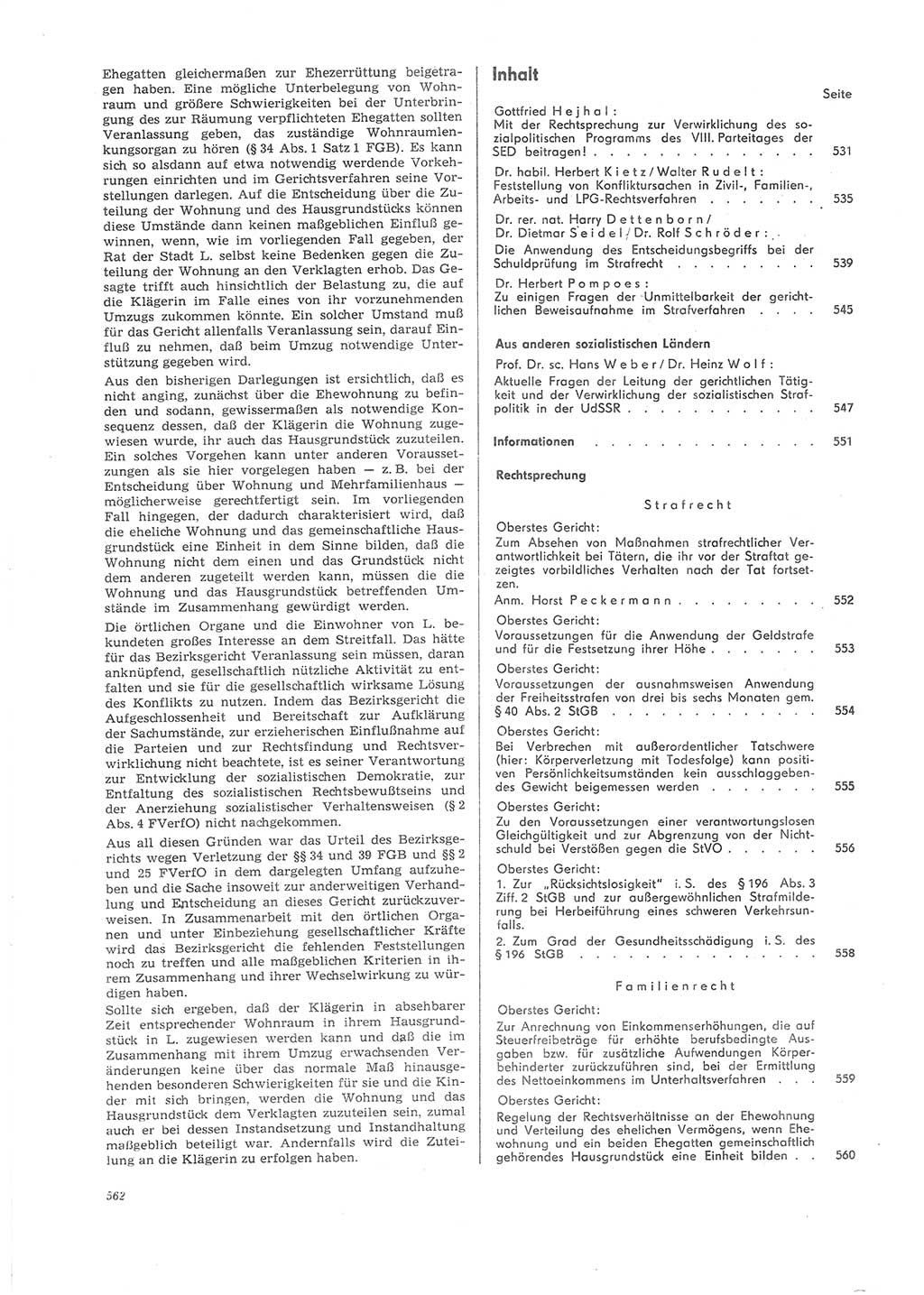 Neue Justiz (NJ), Zeitschrift für Recht und Rechtswissenschaft [Deutsche Demokratische Republik (DDR)], 26. Jahrgang 1972, Seite 562 (NJ DDR 1972, S. 562)