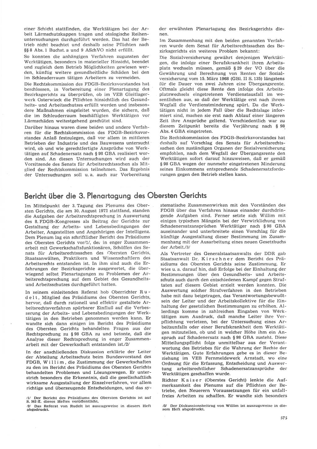 Neue Justiz (NJ), Zeitschrift für Recht und Rechtswissenschaft [Deutsche Demokratische Republik (DDR)], 26. Jahrgang 1972, Seite 575 (NJ DDR 1972, S. 575)