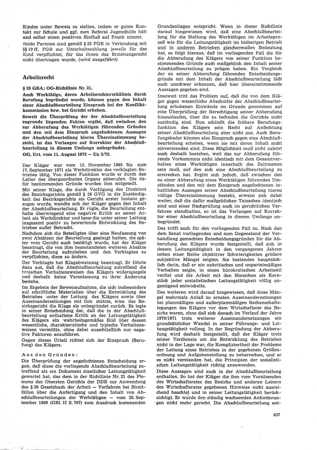 Neue Justiz (NJ), Zeitschrift für Recht und Rechtswissenschaft [Deutsche Demokratische Republik (DDR)], 26. Jahrgang 1972, Seite 657 (NJ DDR 1972, S. 657)