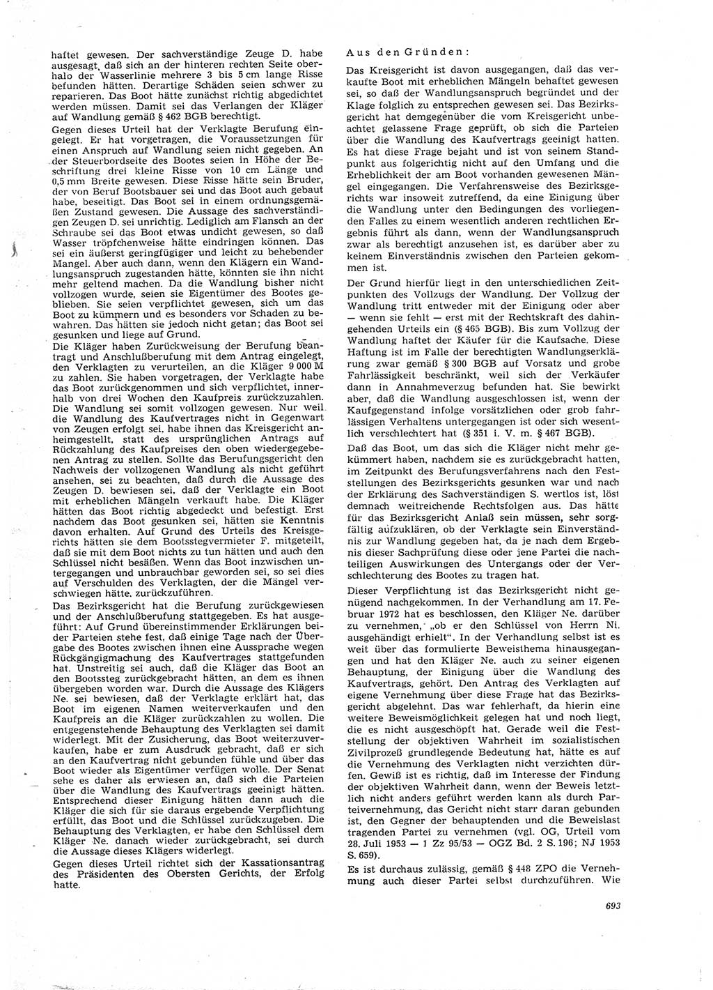 Neue Justiz (NJ), Zeitschrift für Recht und Rechtswissenschaft [Deutsche Demokratische Republik (DDR)], 26. Jahrgang 1972, Seite 693 (NJ DDR 1972, S. 693)