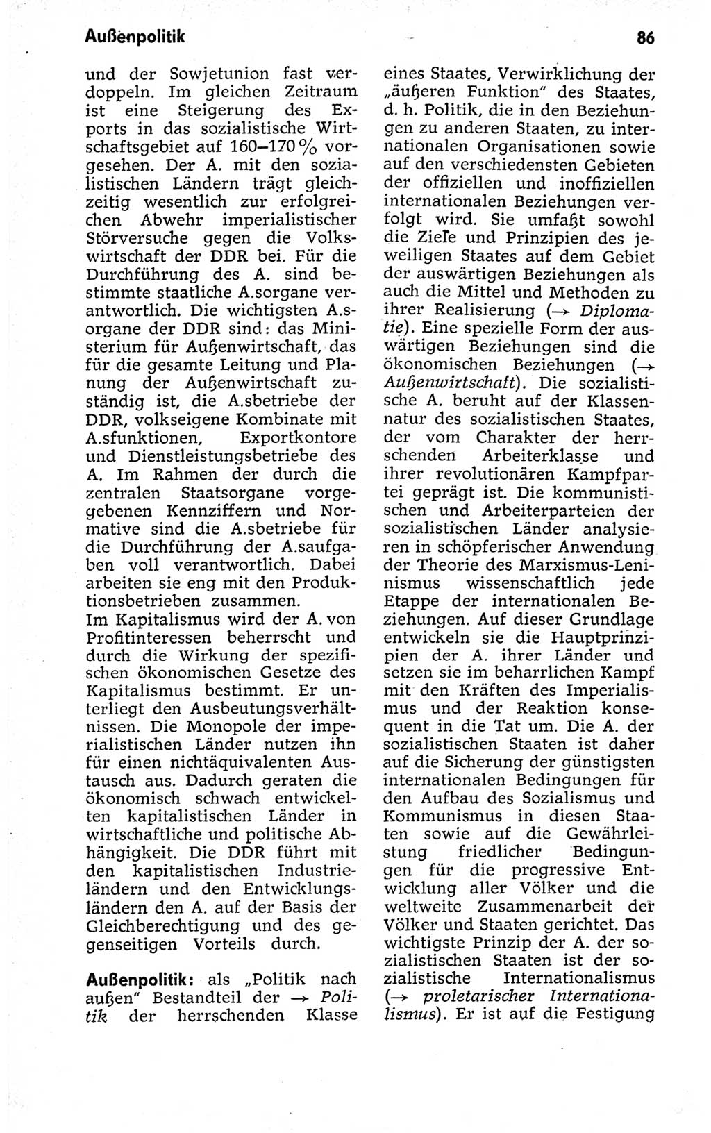 Kleines politisches Wörterbuch [Deutsche Demokratische Republik (DDR)] 1973, Seite 86 (Kl. pol. Wb. DDR 1973, S. 86)