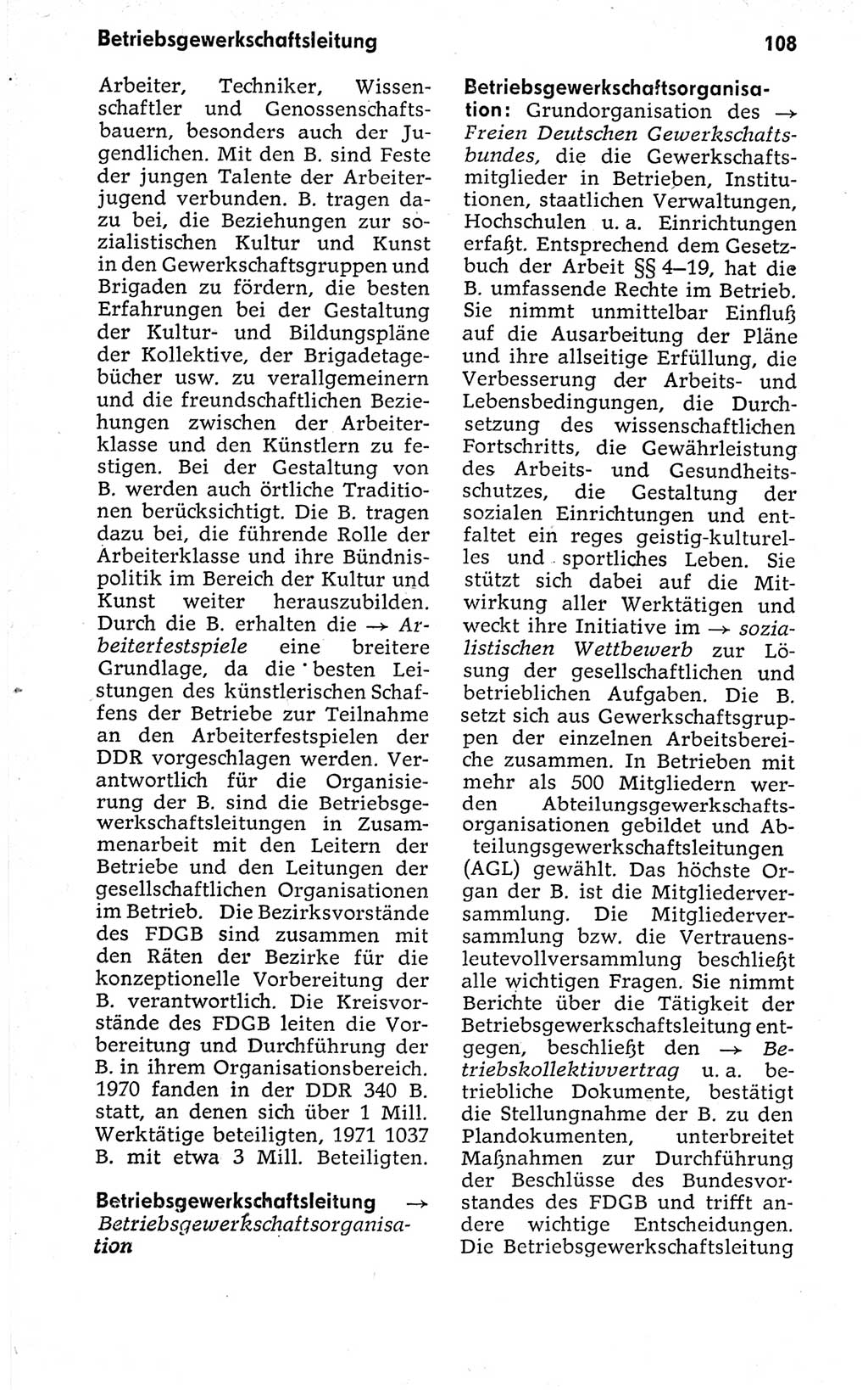 Kleines politisches Wörterbuch [Deutsche Demokratische Republik (DDR)] 1973, Seite 108 (Kl. pol. Wb. DDR 1973, S. 108)