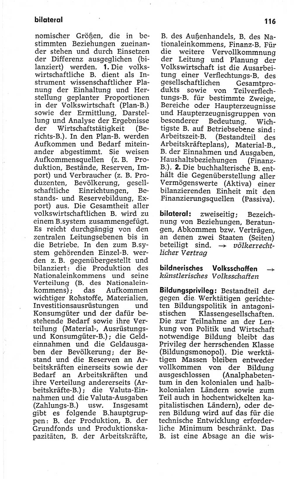 Kleines politisches Wörterbuch [Deutsche Demokratische Republik (DDR)] 1973, Seite 116 (Kl. pol. Wb. DDR 1973, S. 116)