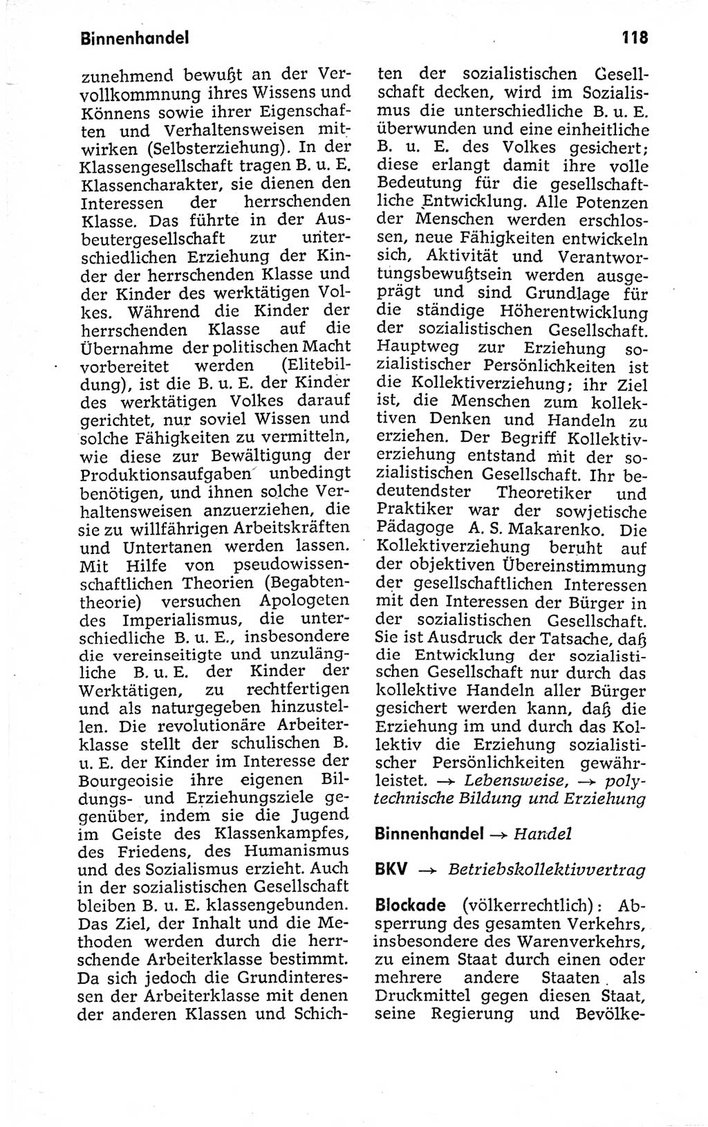 Kleines politisches Wörterbuch [Deutsche Demokratische Republik (DDR)] 1973, Seite 118 (Kl. pol. Wb. DDR 1973, S. 118)