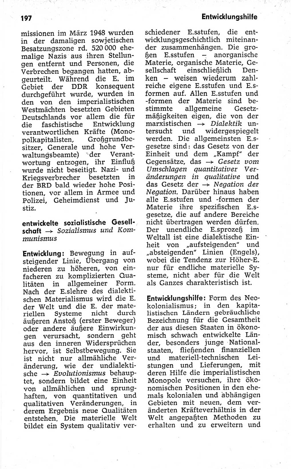 Kleines politisches Wörterbuch [Deutsche Demokratische Republik (DDR)] 1973, Seite 197 (Kl. pol. Wb. DDR 1973, S. 197)