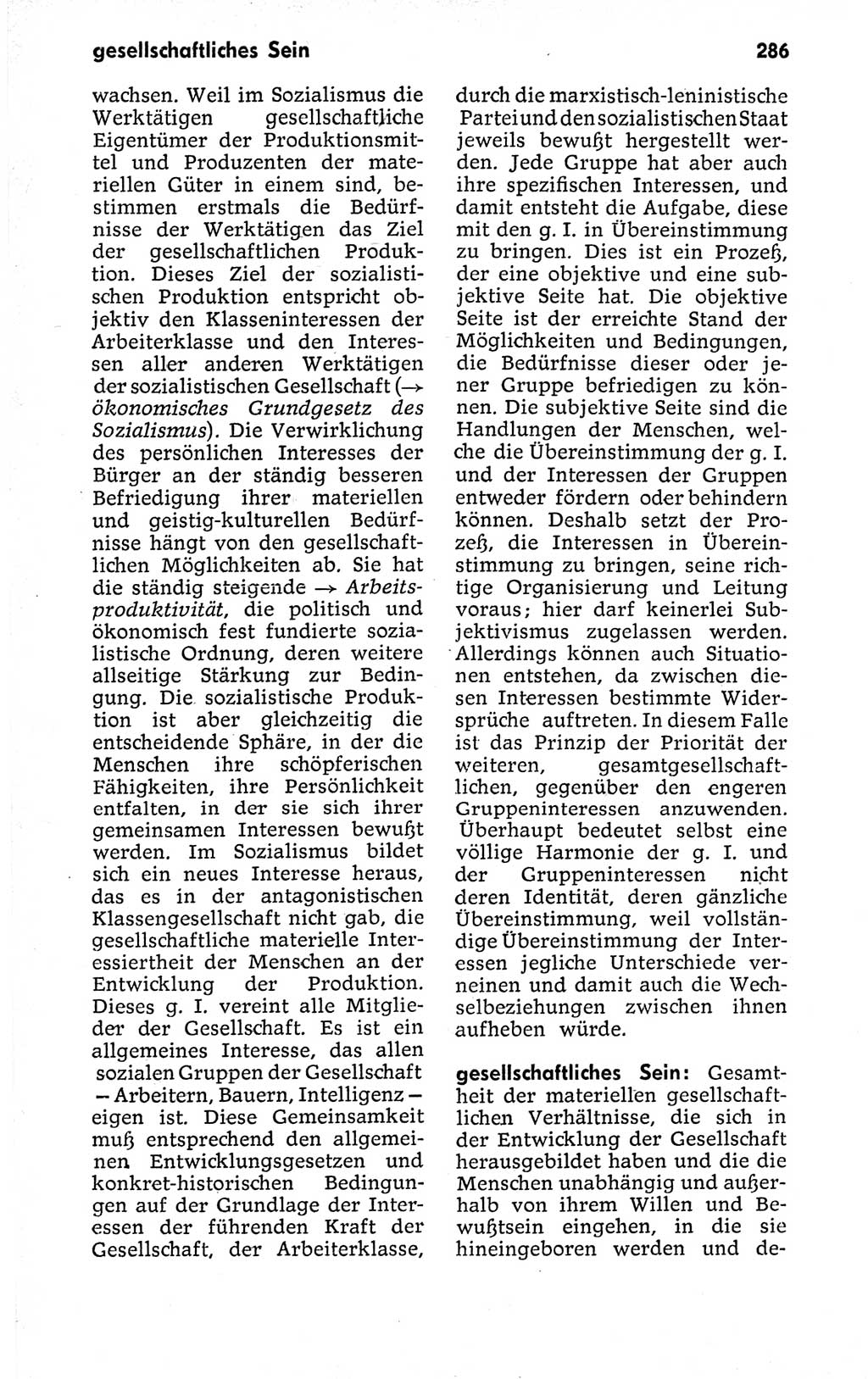 Kleines politisches Wörterbuch [Deutsche Demokratische Republik (DDR)] 1973, Seite 286 (Kl. pol. Wb. DDR 1973, S. 286)