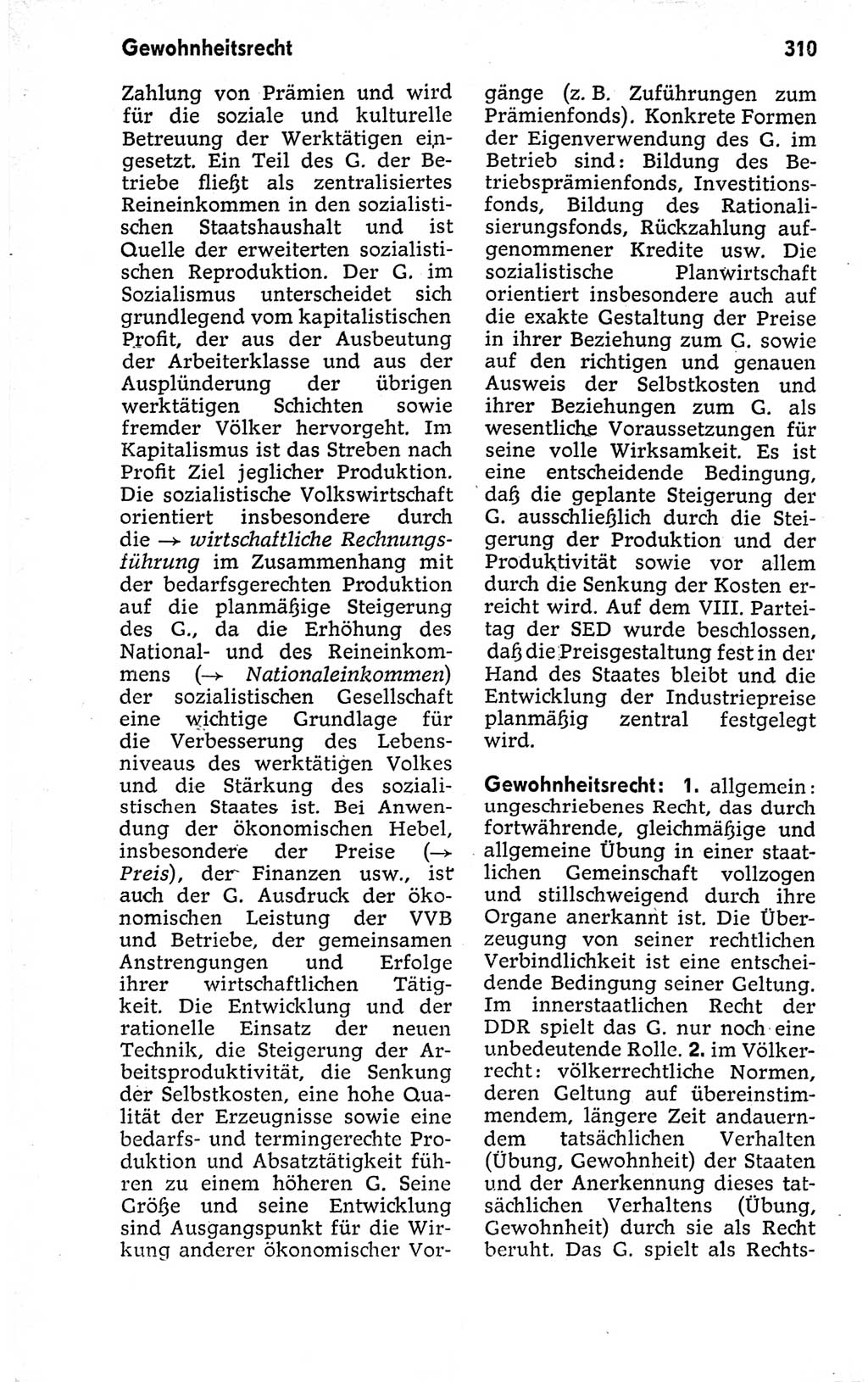 Kleines politisches Wörterbuch [Deutsche Demokratische Republik (DDR)] 1973, Seite 310 (Kl. pol. Wb. DDR 1973, S. 310)