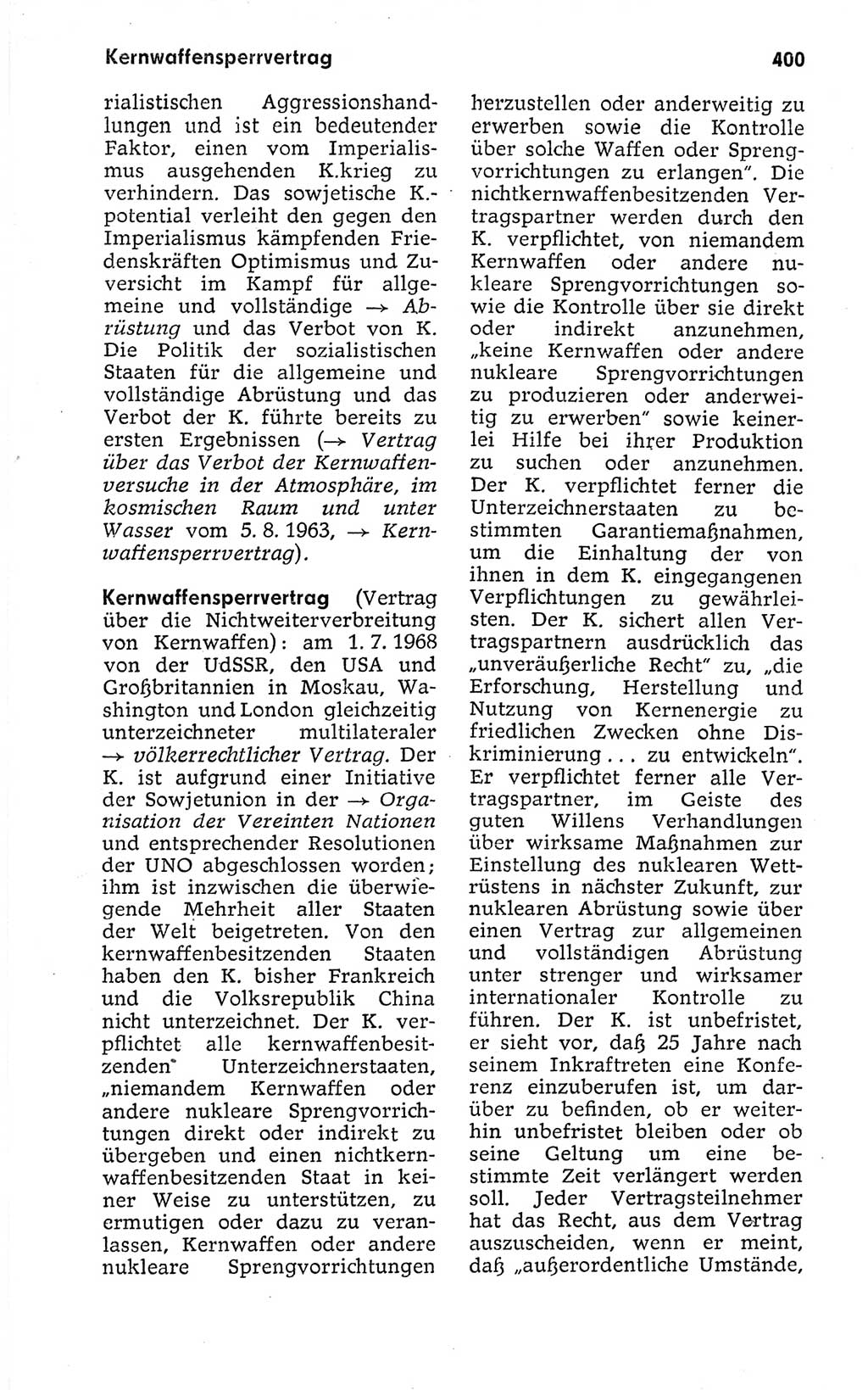 Kleines politisches Wörterbuch [Deutsche Demokratische Republik (DDR)] 1973, Seite 400 (Kl. pol. Wb. DDR 1973, S. 400)