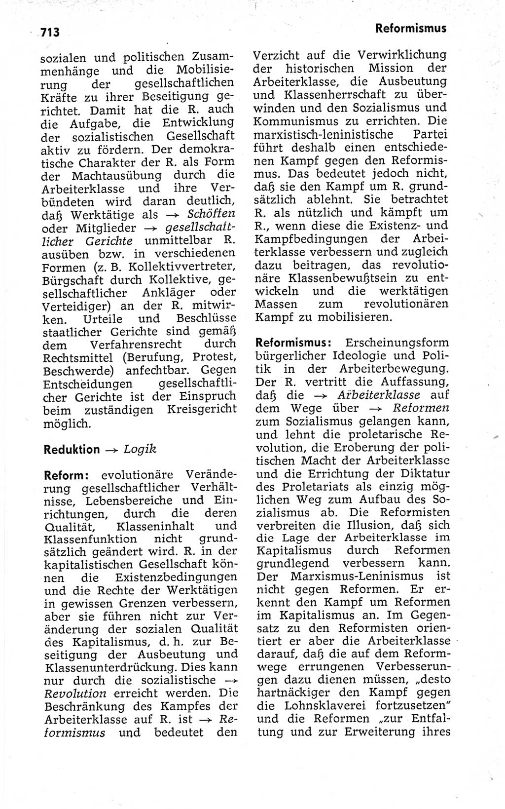 Kleines politisches Wörterbuch [Deutsche Demokratische Republik (DDR)] 1973, Seite 713 (Kl. pol. Wb. DDR 1973, S. 713)