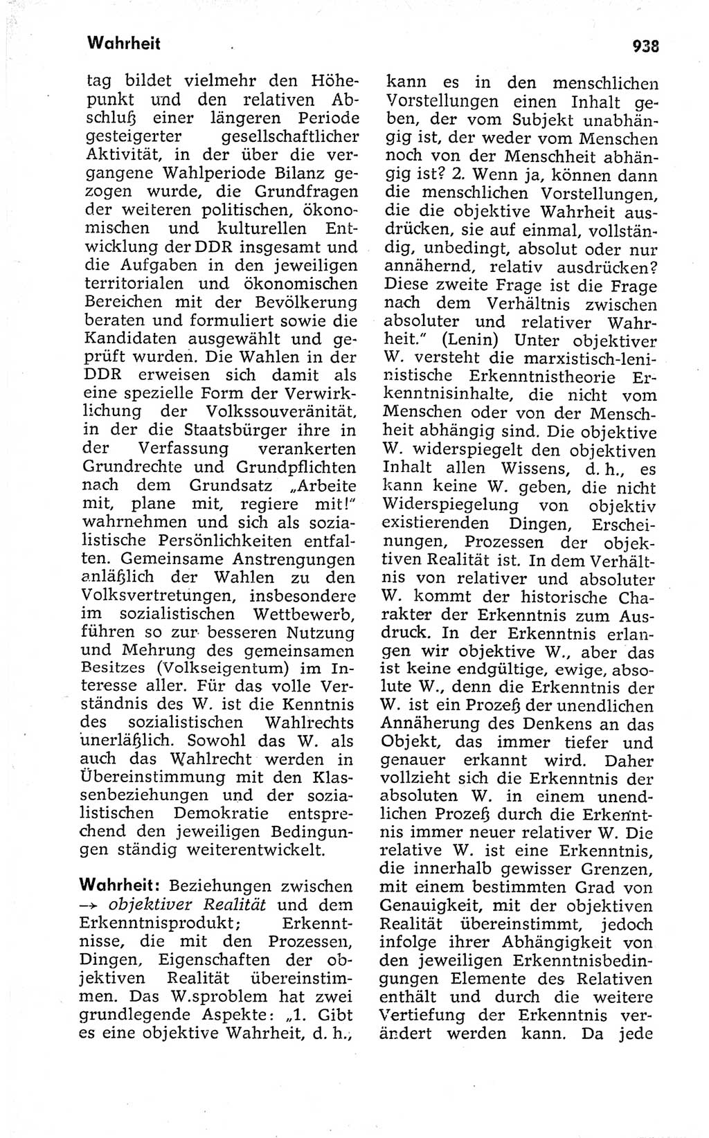 Kleines politisches Wörterbuch [Deutsche Demokratische Republik (DDR)] 1973, Seite 938 (Kl. pol. Wb. DDR 1973, S. 938)