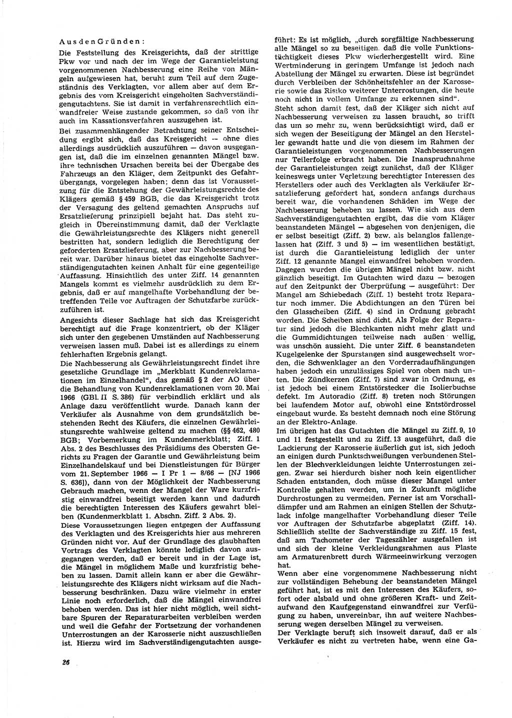 Neue Justiz (NJ), Zeitschrift für Recht und Rechtswissenschaft [Deutsche Demokratische Republik (DDR)], 27. Jahrgang 1973, Seite 26 (NJ DDR 1973, S. 26)