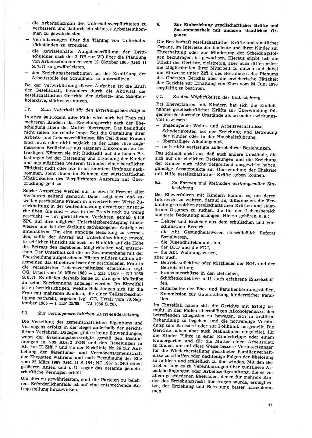 Neue Justiz (NJ), Zeitschrift für Recht und Rechtswissenschaft [Deutsche Demokratische Republik (DDR)], 27. Jahrgang 1973, Seite 41 (NJ DDR 1973, S. 41)