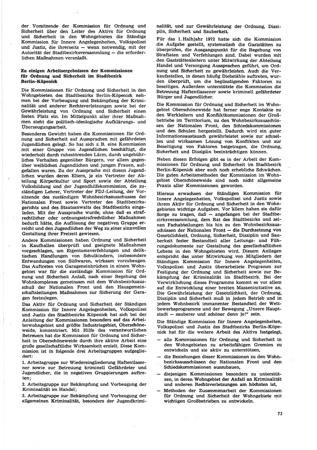 Neue Justiz (NJ), Zeitschrift für Recht und Rechtswissenschaft [Deutsche Demokratische Republik (DDR)], 27. Jahrgang 1973, Seite 73 (NJ DDR 1973, S. 73)