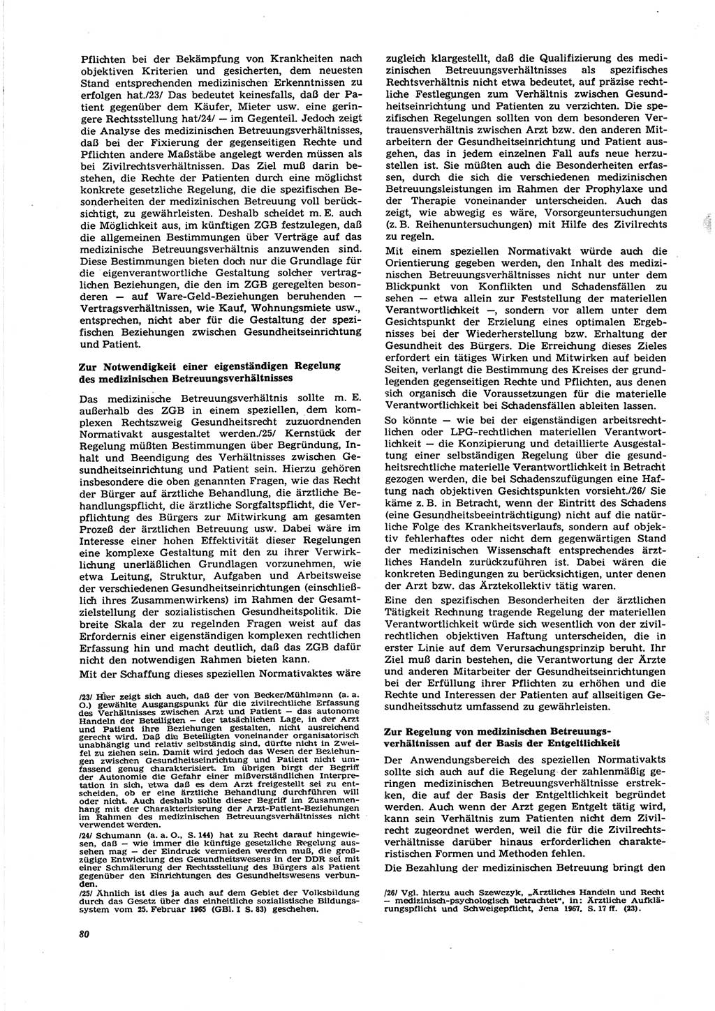 Neue Justiz (NJ), Zeitschrift für Recht und Rechtswissenschaft [Deutsche Demokratische Republik (DDR)], 27. Jahrgang 1973, Seite 80 (NJ DDR 1973, S. 80)